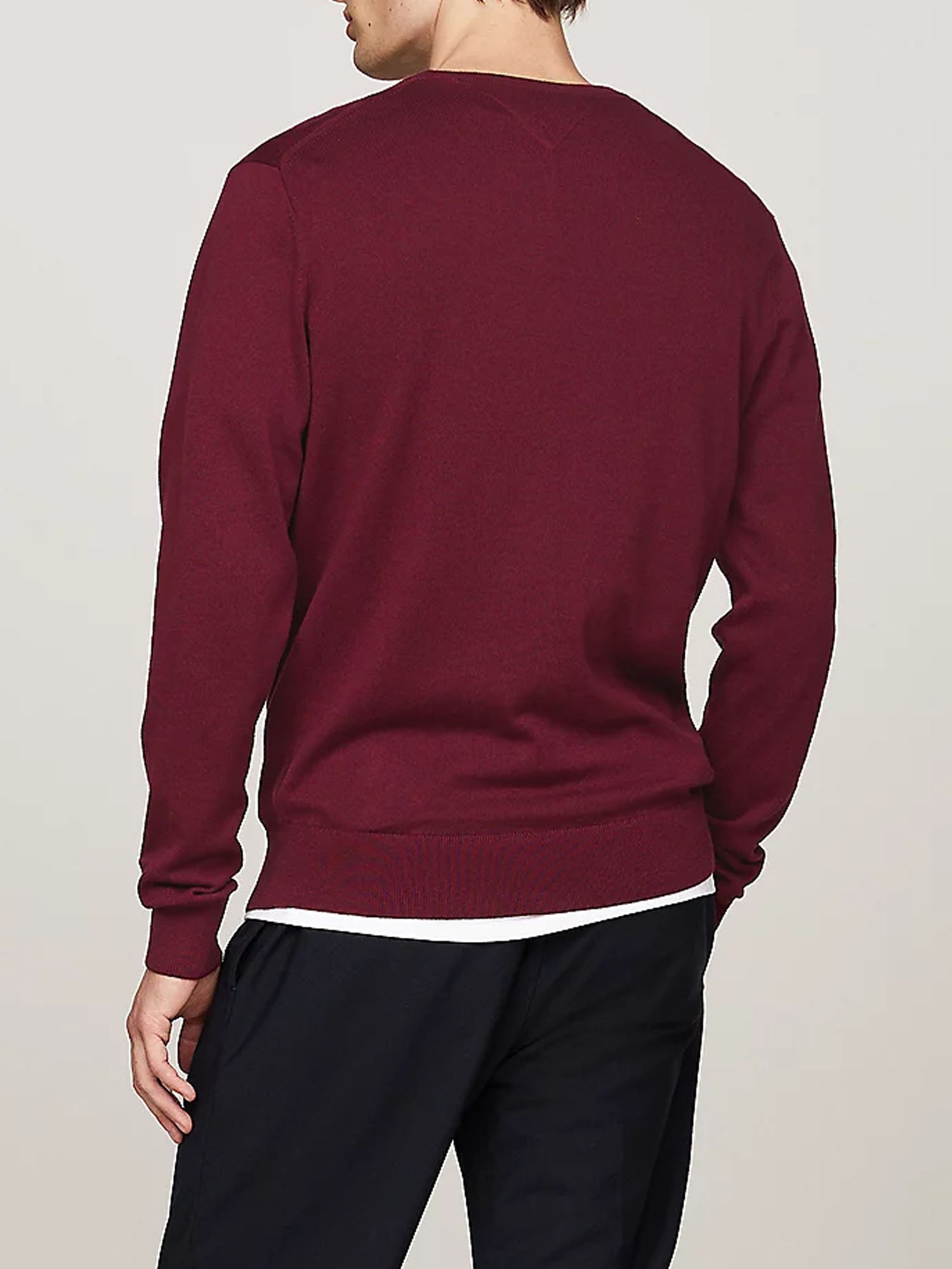 TOMMY HILFIGER PULLOVER CORE ESSENTIAL COTTO BORDEAUX