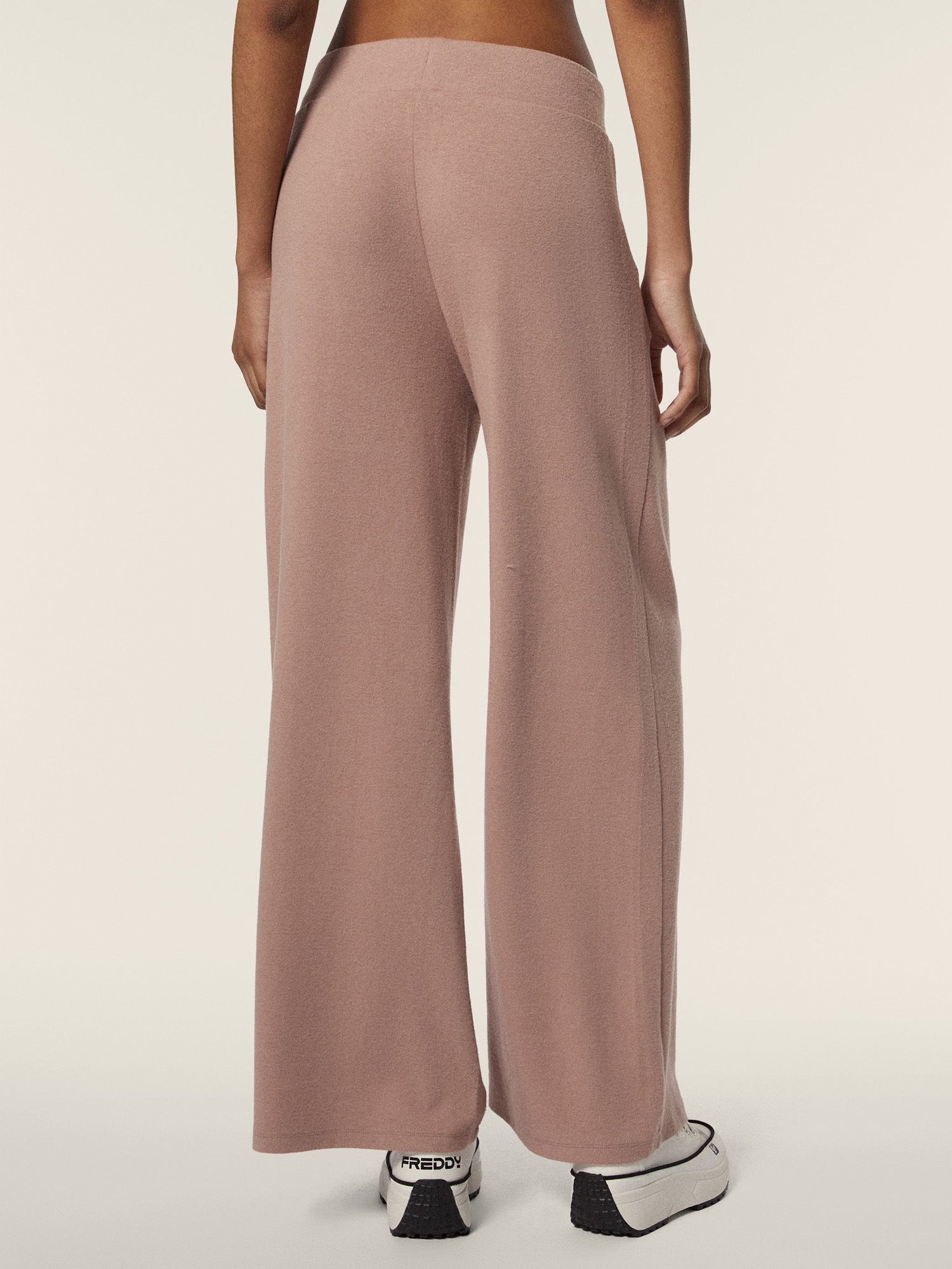 FREDDY PANTALONI WIDE LEG EFFETTO TRICOT ROSA