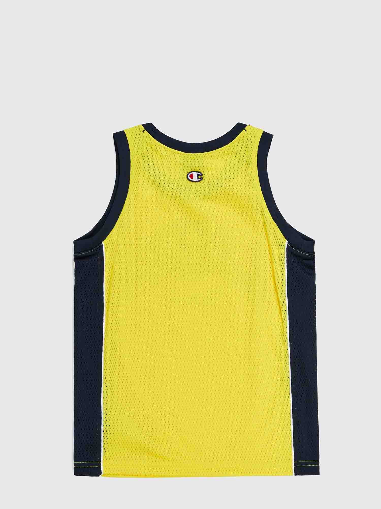 CHAMPION CANOTTA MESH CON LOGO USA DA BAMBINO GIALLO