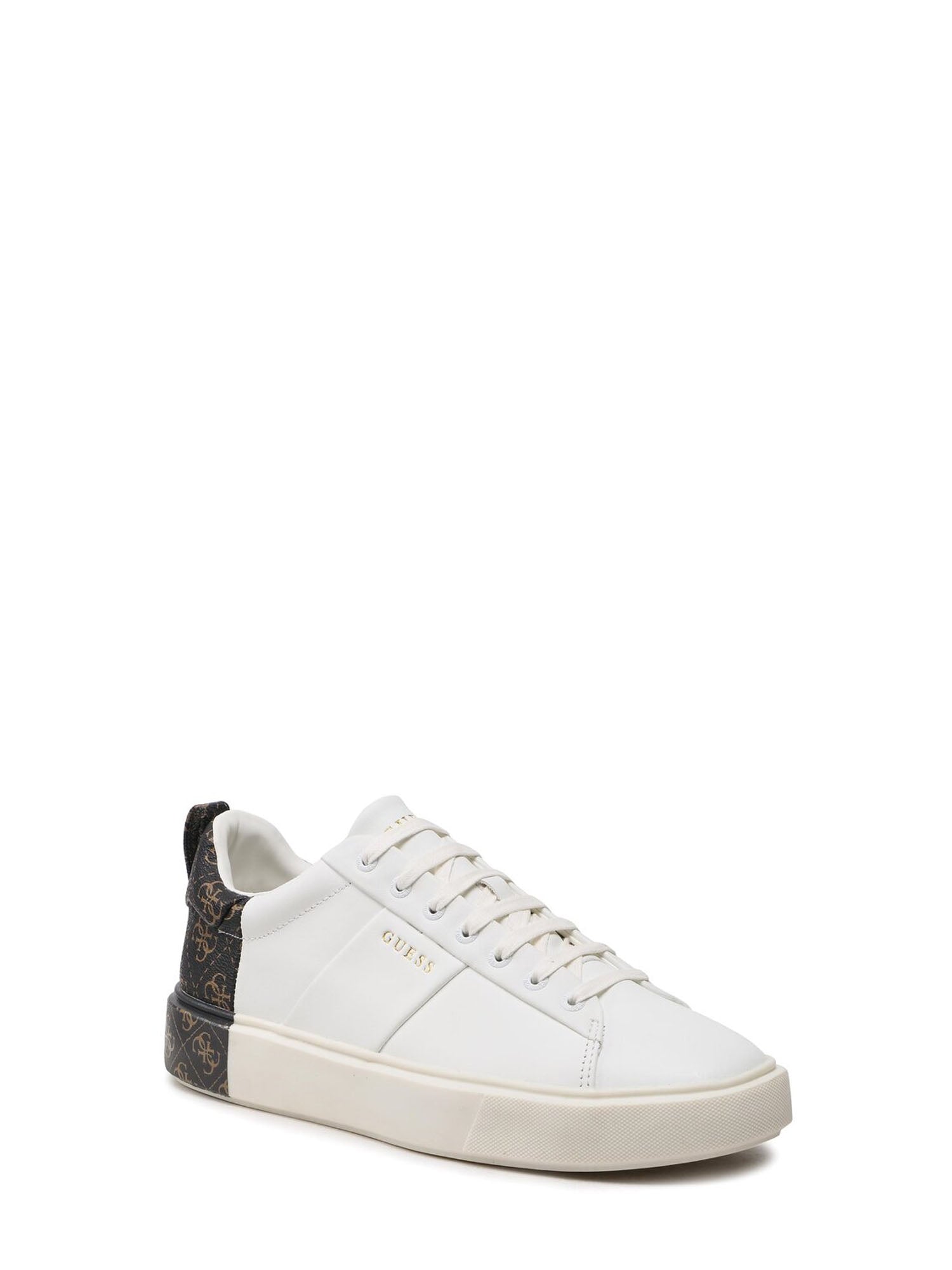 GUESS JEANS SNEAKERS NEW VICE BIANCO-MARRONE