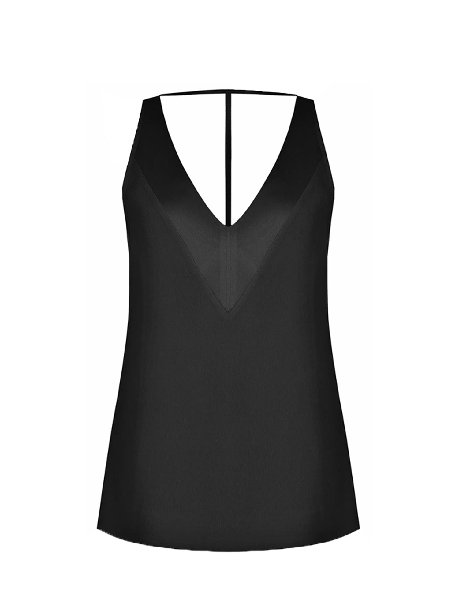 RINASCIMENTO TOP IN RASO NERO