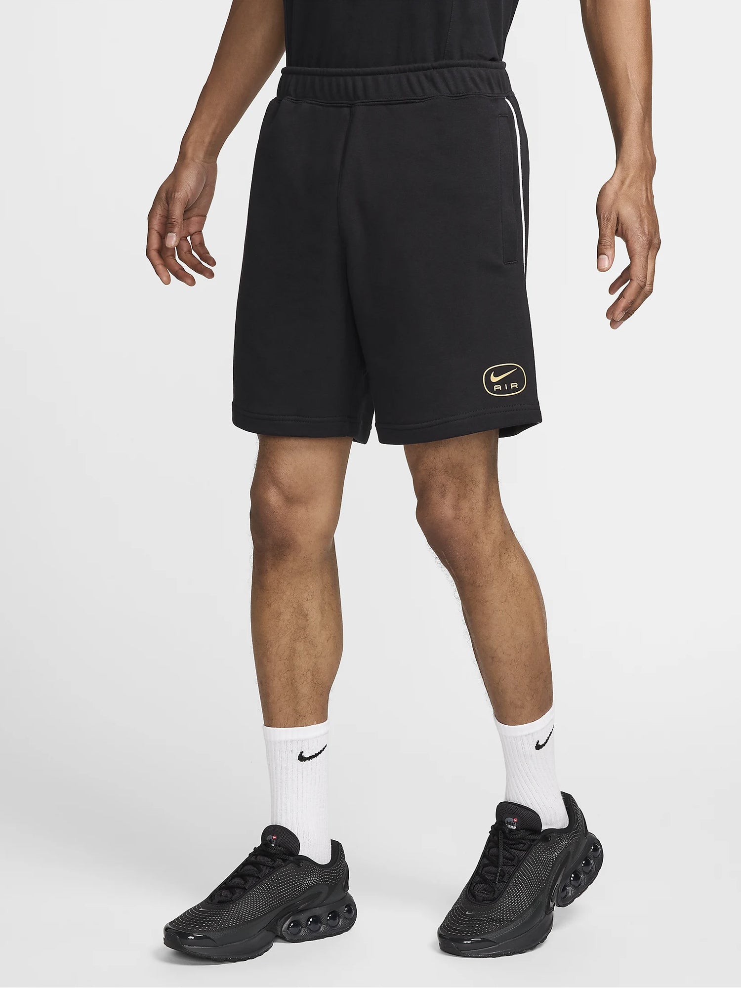 NIKE AIR SHORTS IN FRENCH TERRY NERO