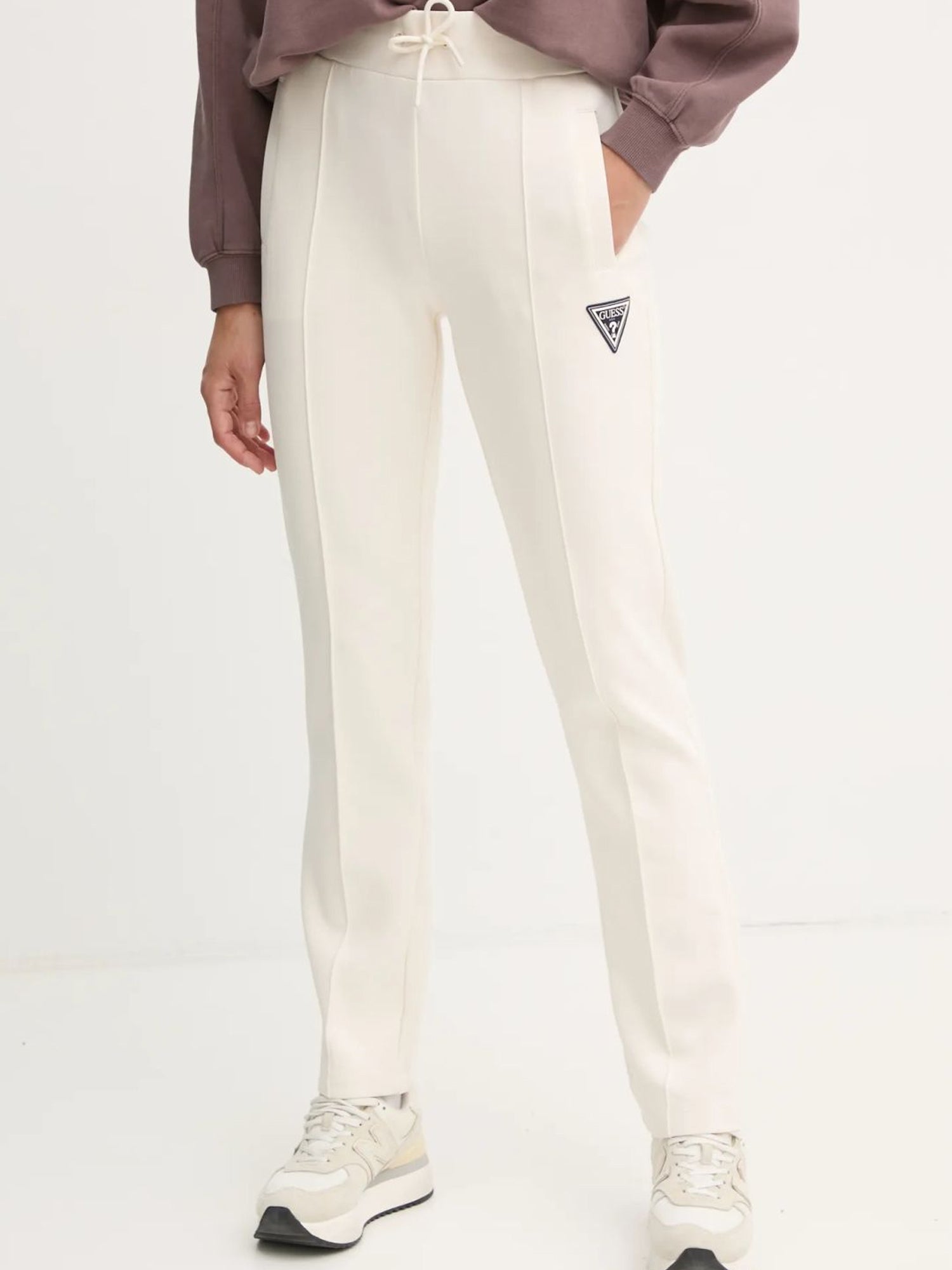 GUESS JEANS ANN PANTALONE SPORTIVO BIANCO