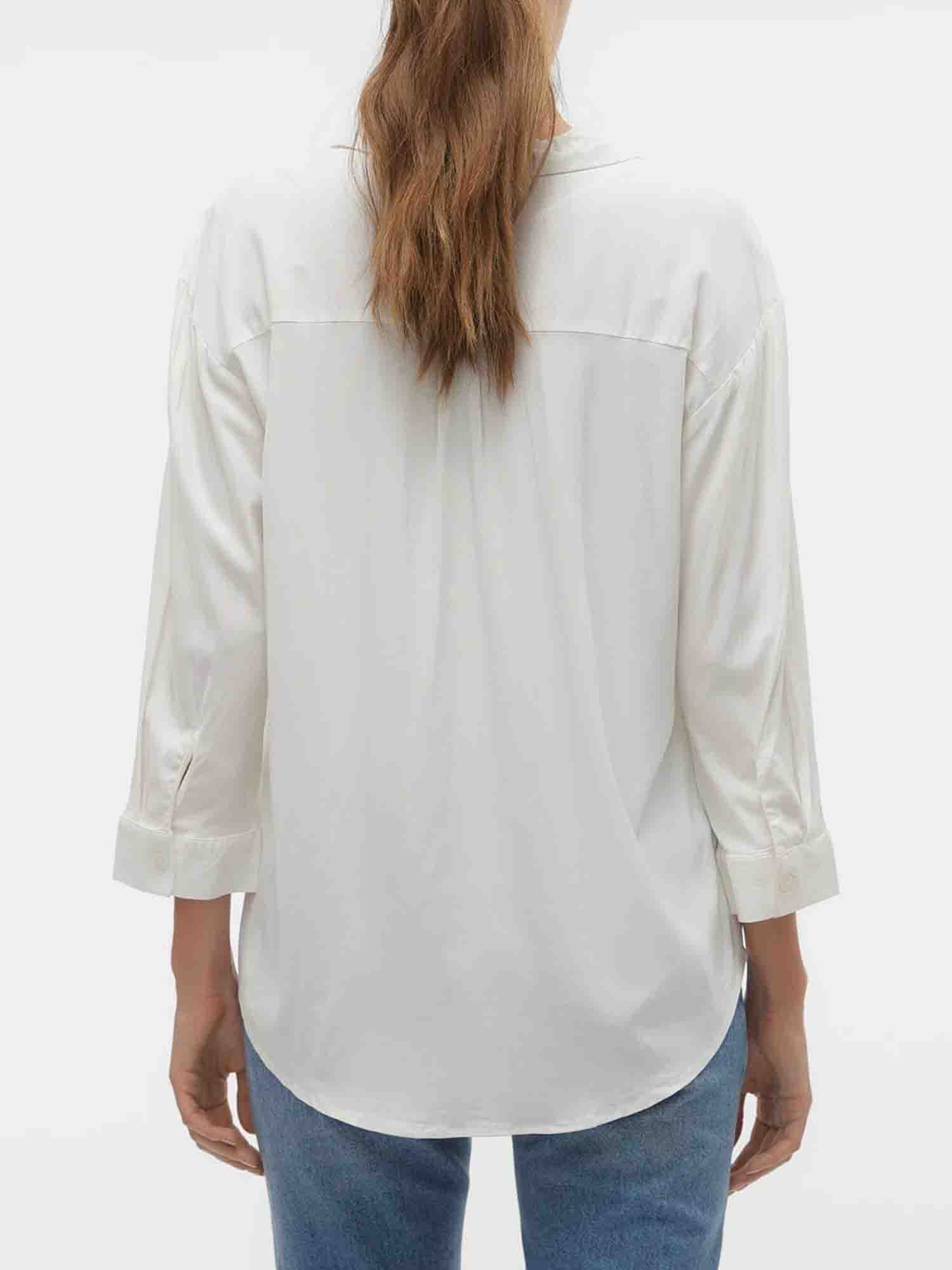 VERO MODA BELLA BLUSA 3/4 SNOW WHITE