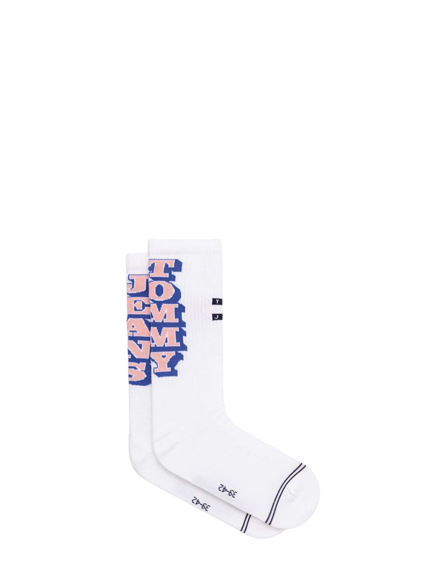 TOMMY HILFIGER CALZINI TJ SOCK 1P CANDY CRUSH BIANCO