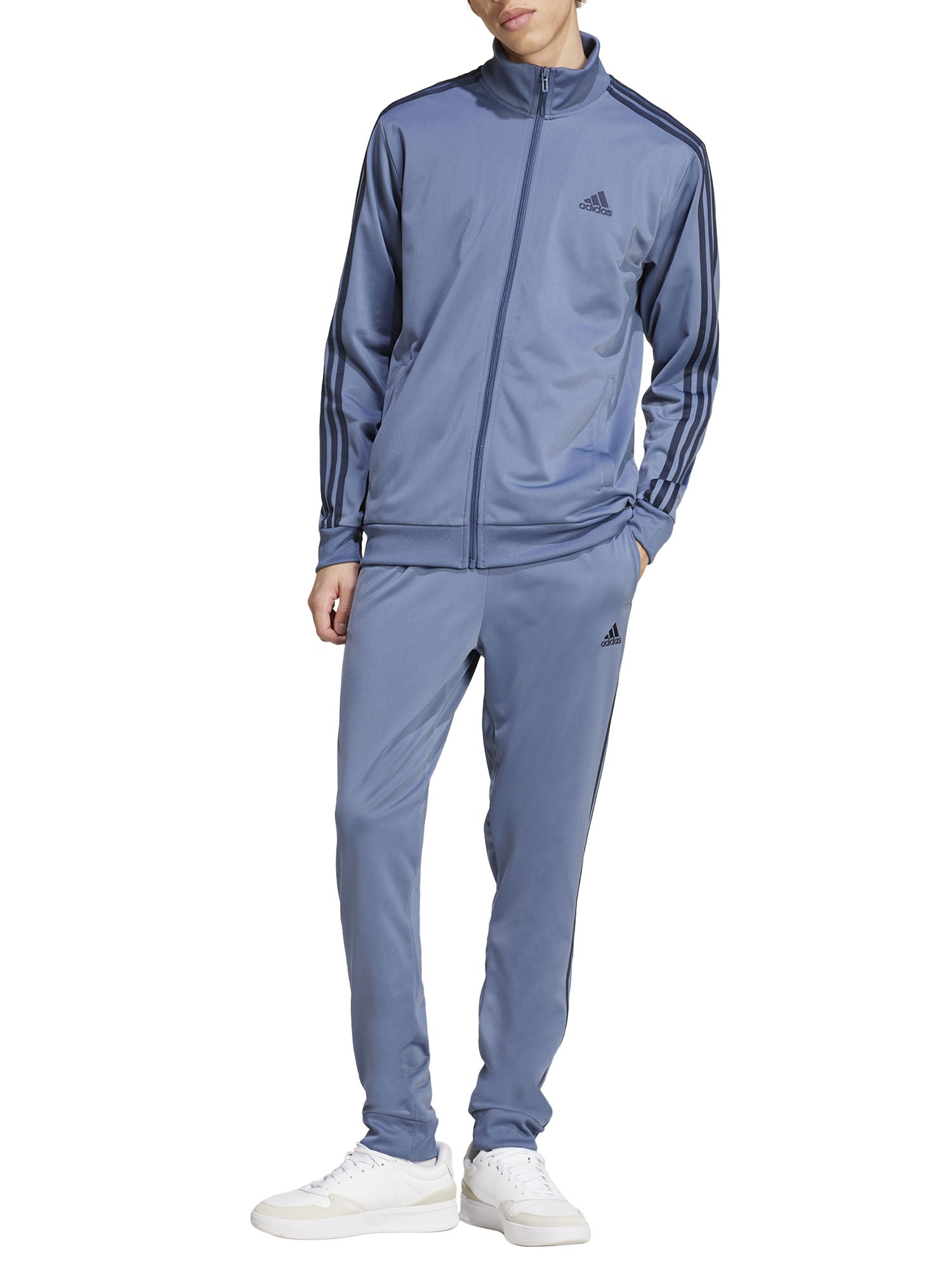 ADIDAS TUTA BASIC 3-STRIPES TRICOT BLU INDACO