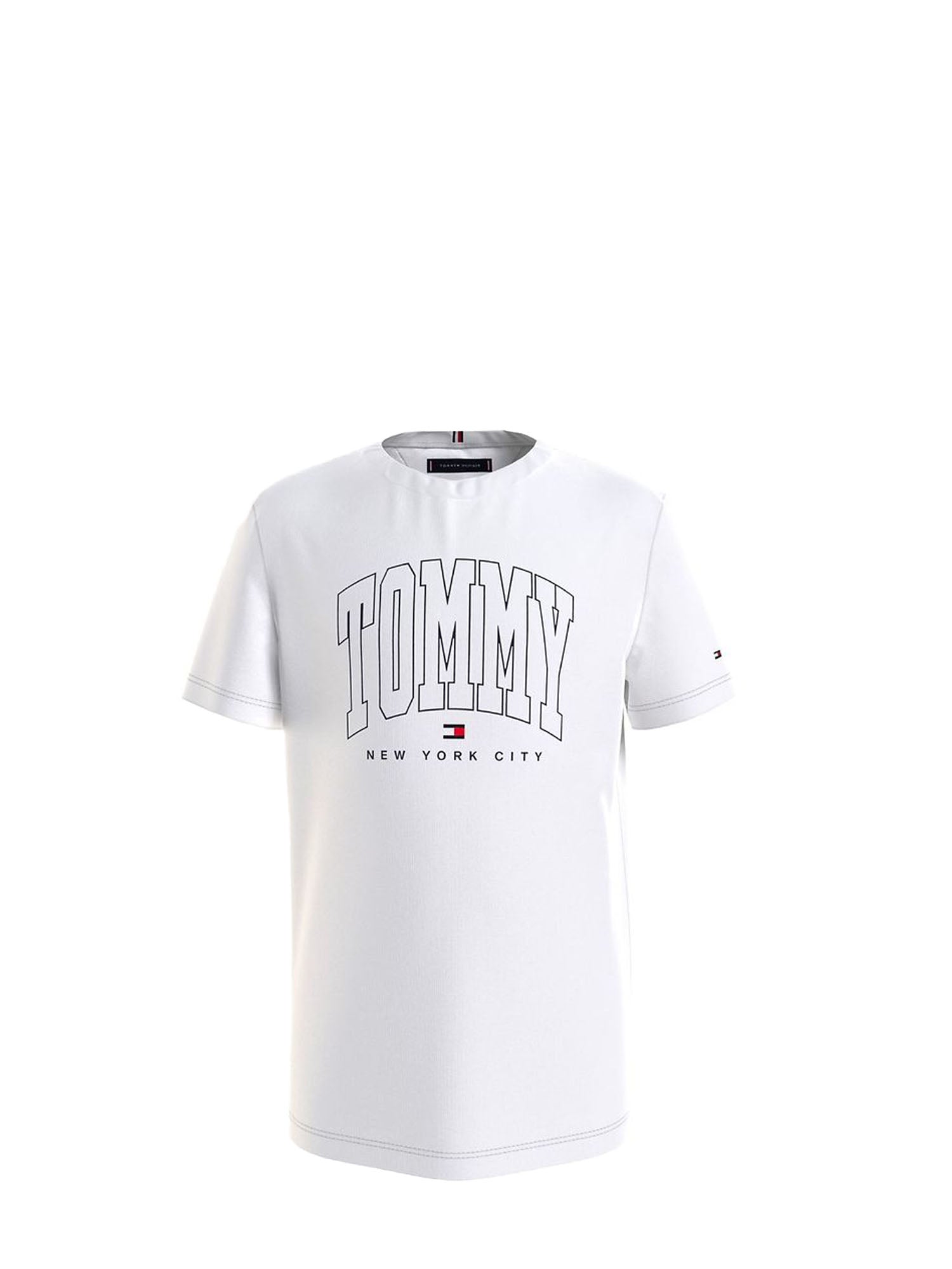 TOMMY HILFIGER T-SHIRT BOLD VARSITY BIANCO