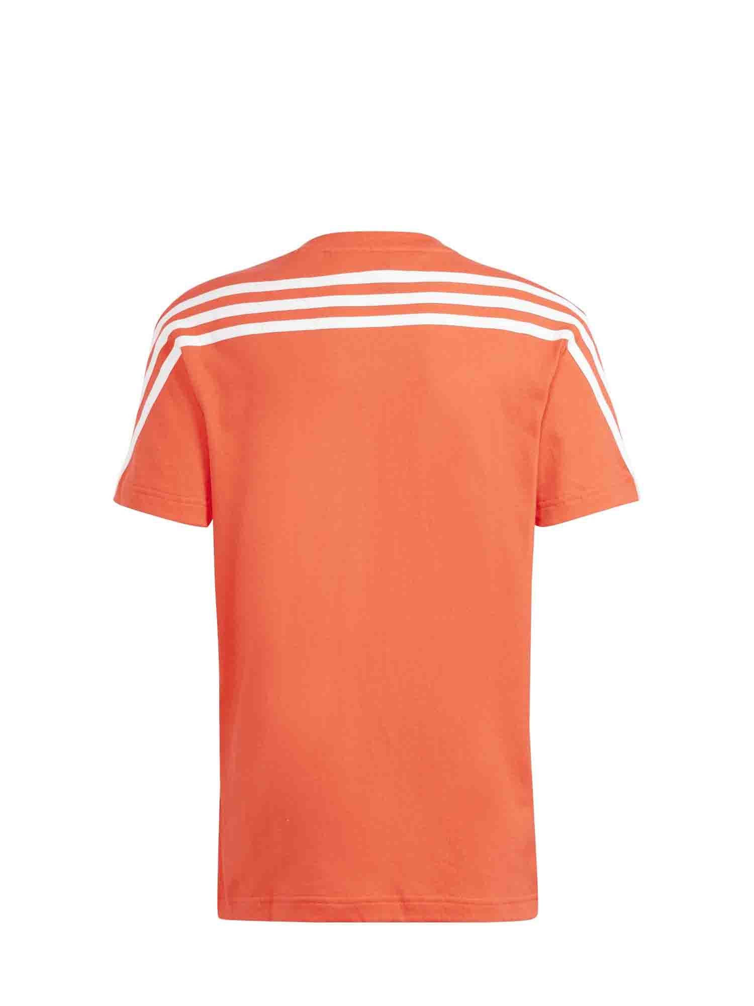 ADIDAS FUTURE ICONS 3 STRIPES T-SHIRT JUNIOR ARANCIONE