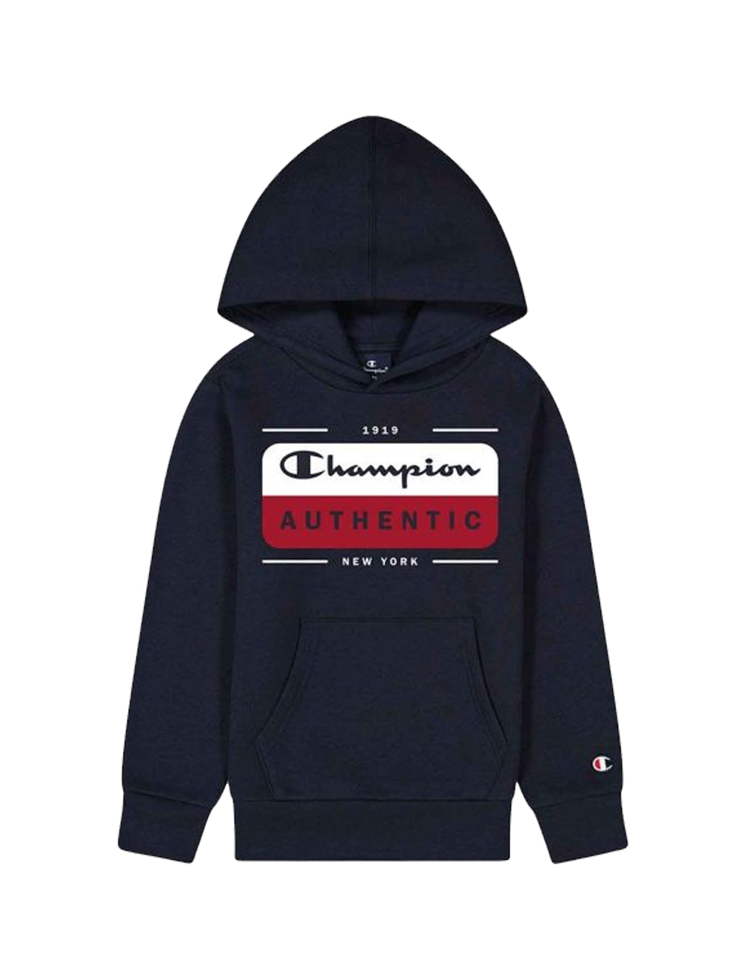 CHAMPION FELPA CON CAPPUCCIO JR BLU