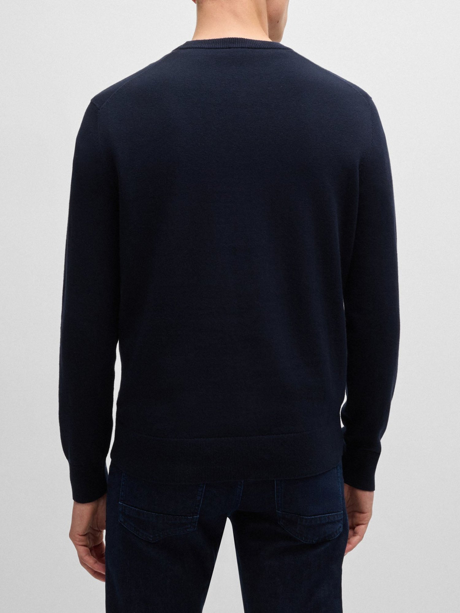 HUGO BOSS PULLOVER GIROCOLLO BLU