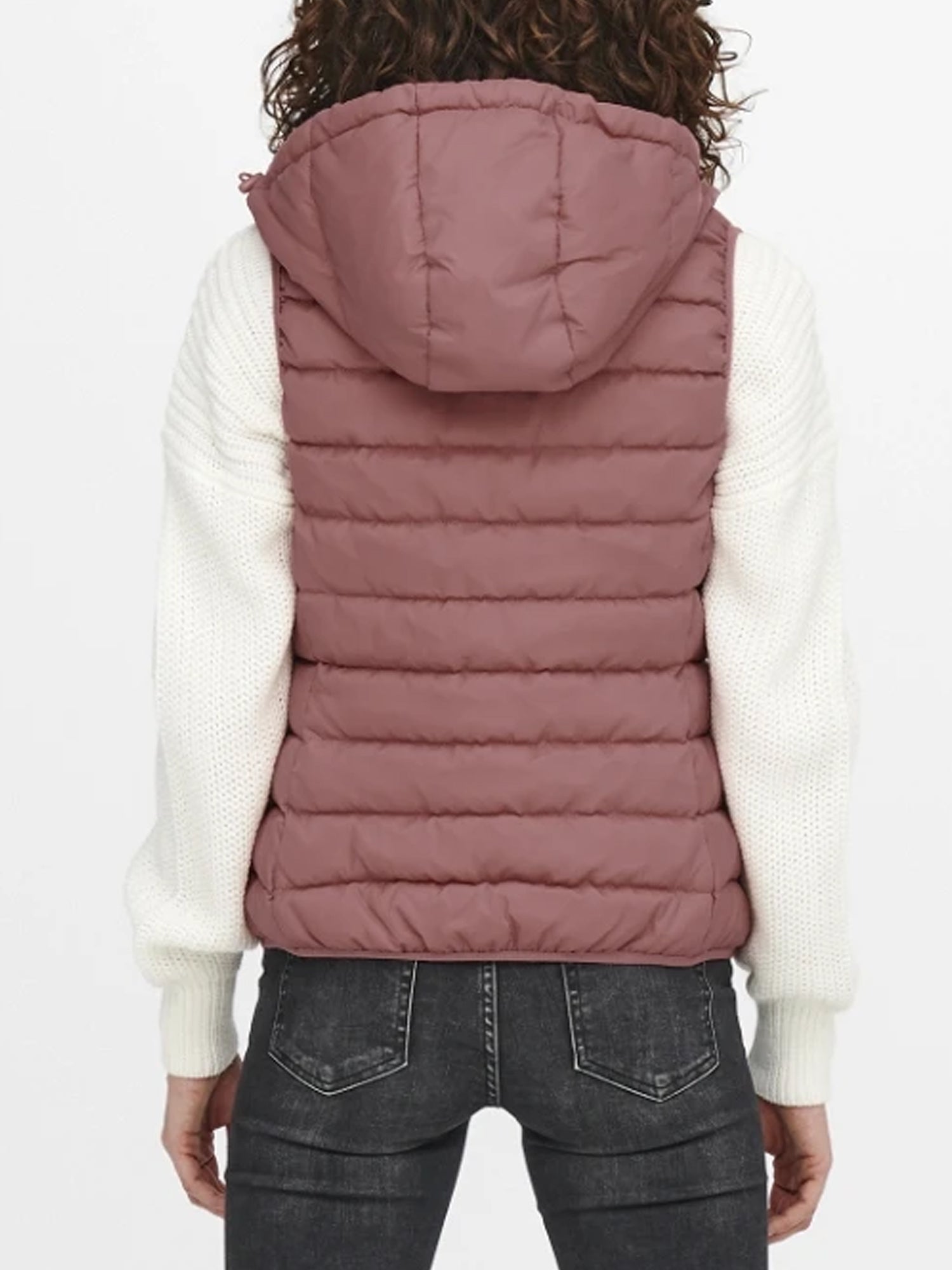 ONLY GILET NEW TAHOE TRAPUNTATO ROSA ANTICO