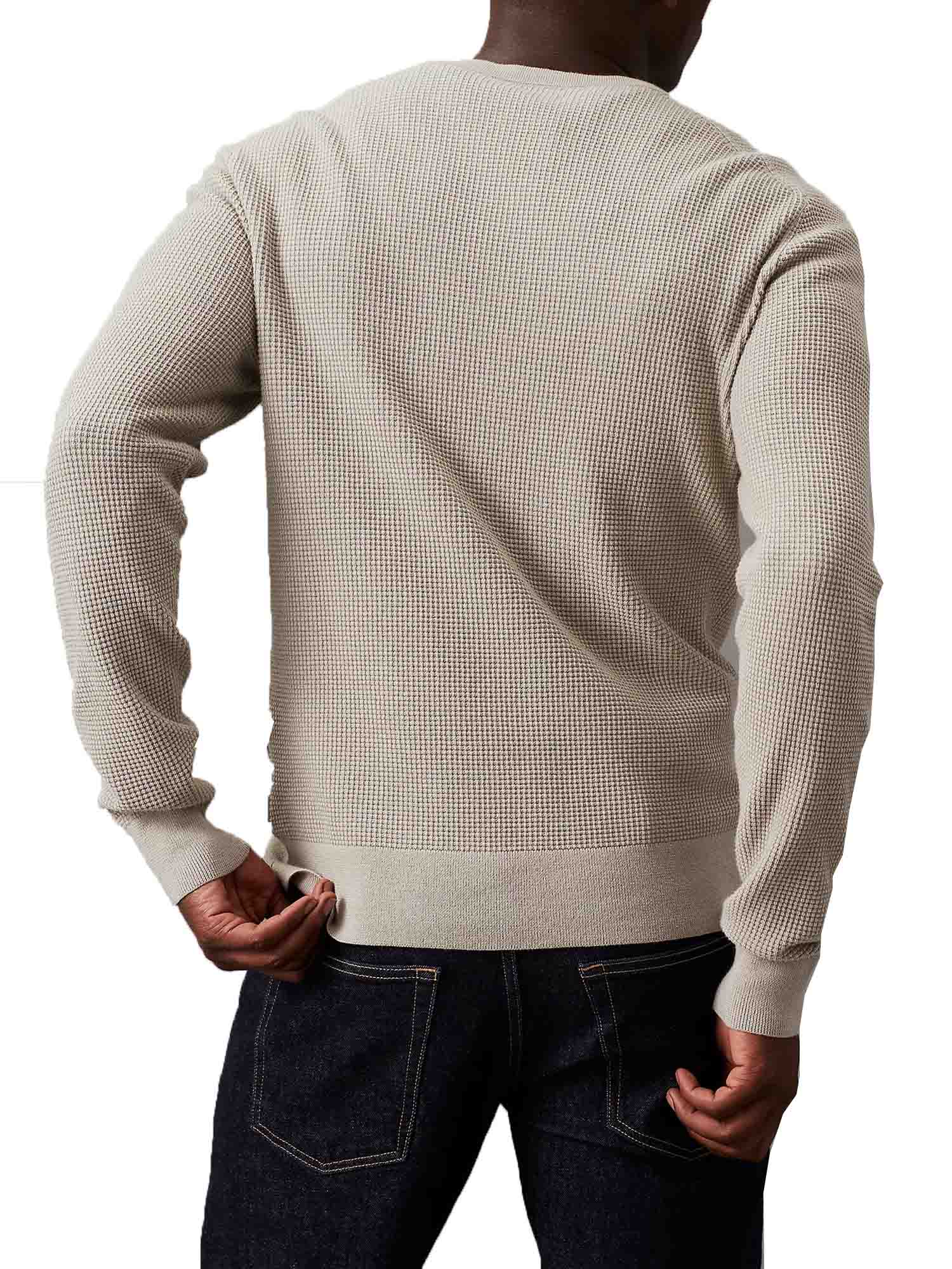 CALVIN KLEIN MAGLIONE A NIDO D'APE BEIGE