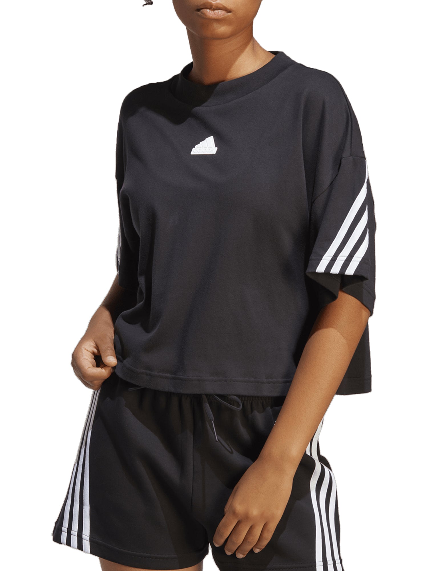 ADIDAS T-SHIRT FUTURE ICONS 3-STRIPES NERO - BIANCO