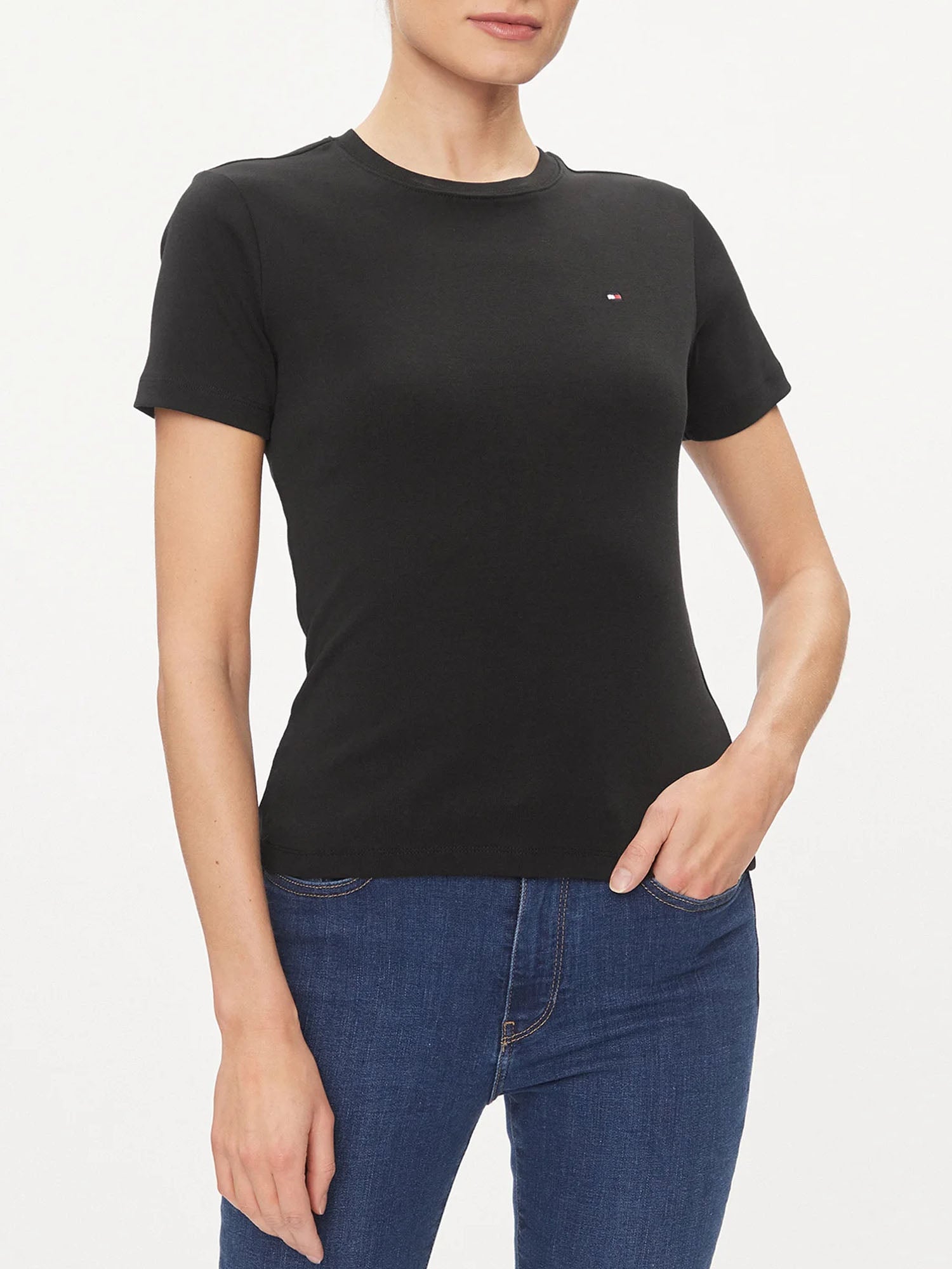 TOMMY HILFIGER T-SHIRT SLIM CODY NERO