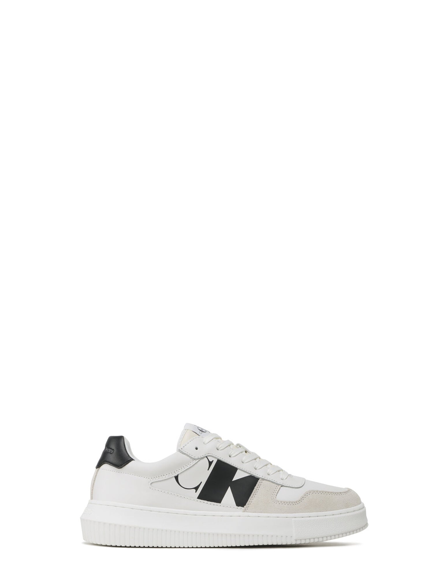 CALVIN KLEIN SHOES SNEAKERS BASSE CHUNKY CUPSOLE LOW LACE MOD VINT BIANCO