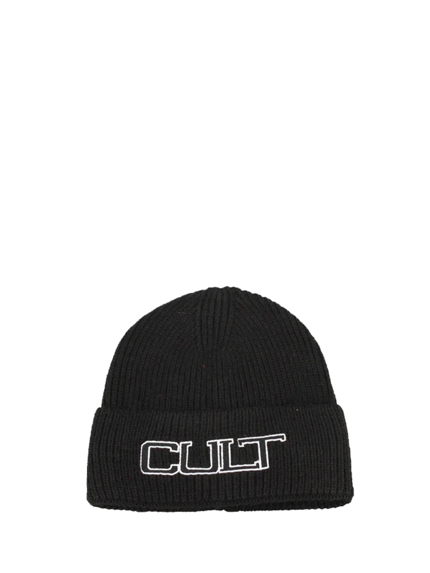 CULT ACCESSORIES CAPPELLO A COSTINE NERO