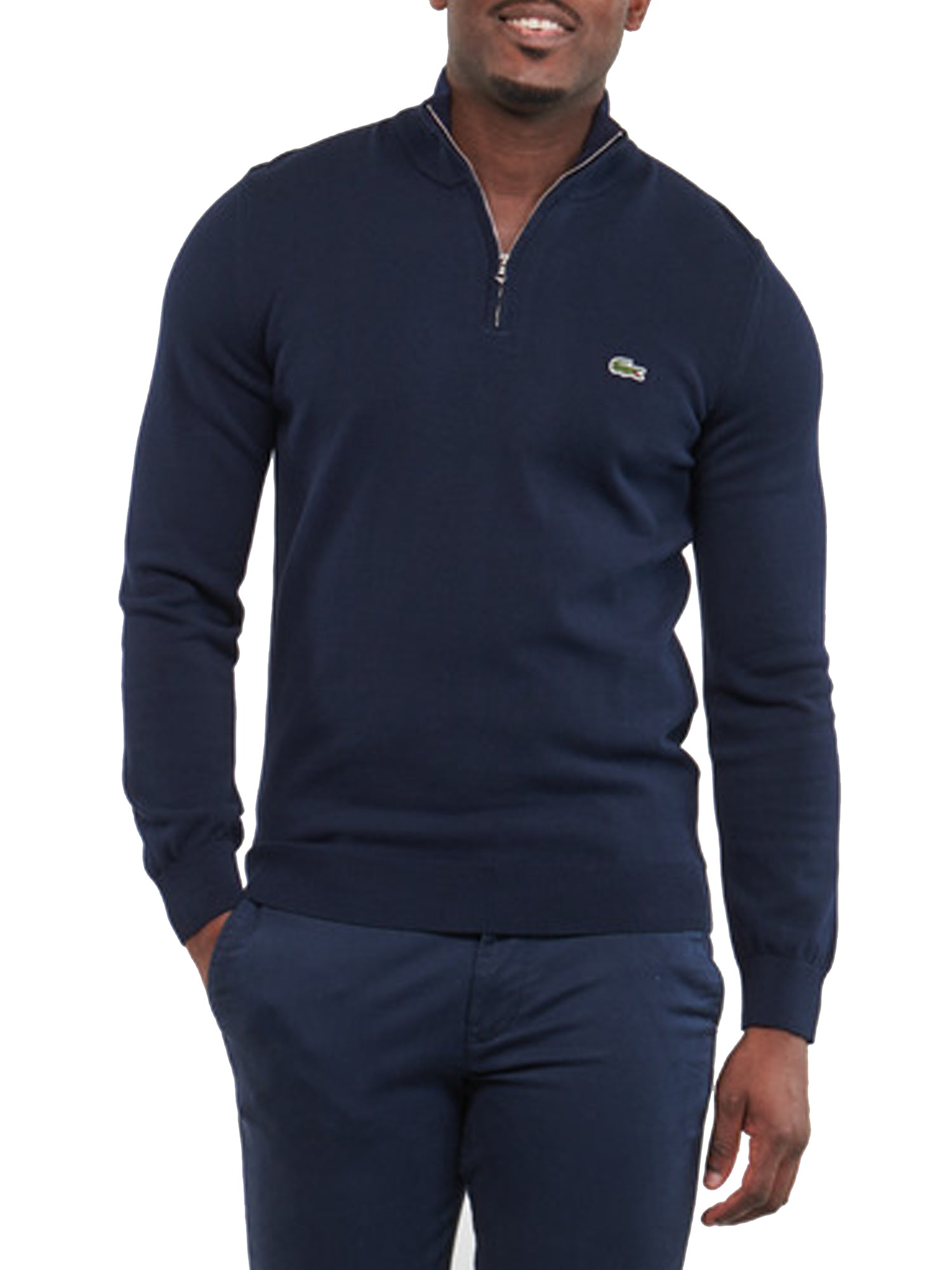 LACOSTE PULLOVER MEZZA ZIP BLU NAVY