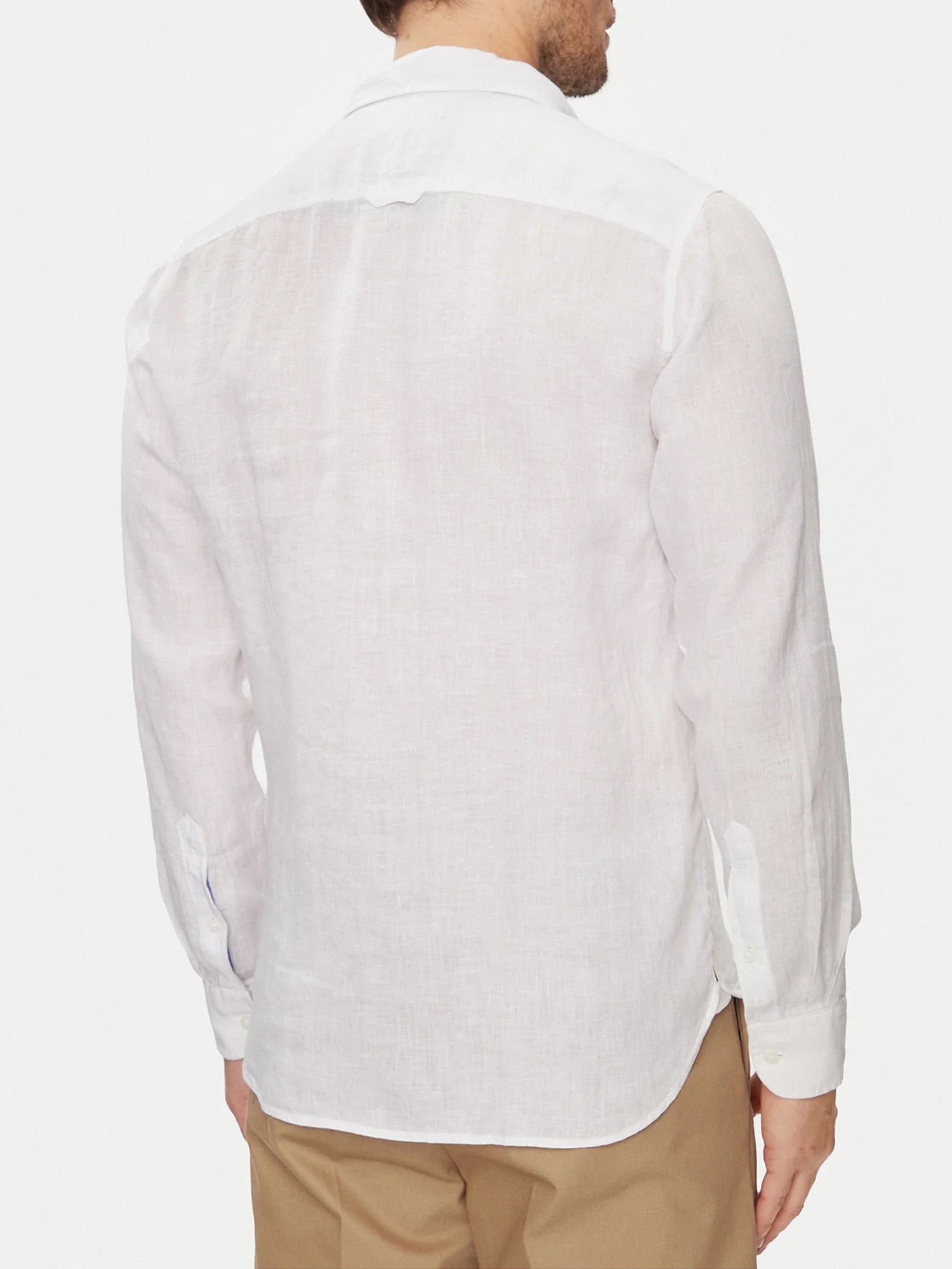 TOMMY HILFIGER CAMICIA IN LINO BIANCO