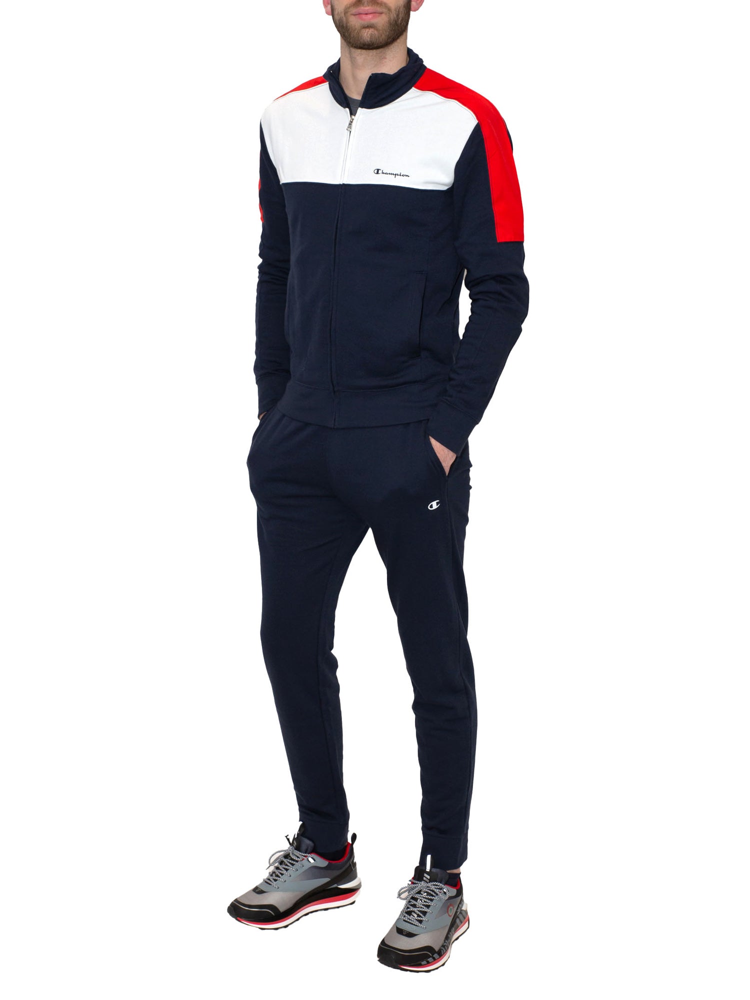 CHAMPION TUTA FULL ZIP BLU