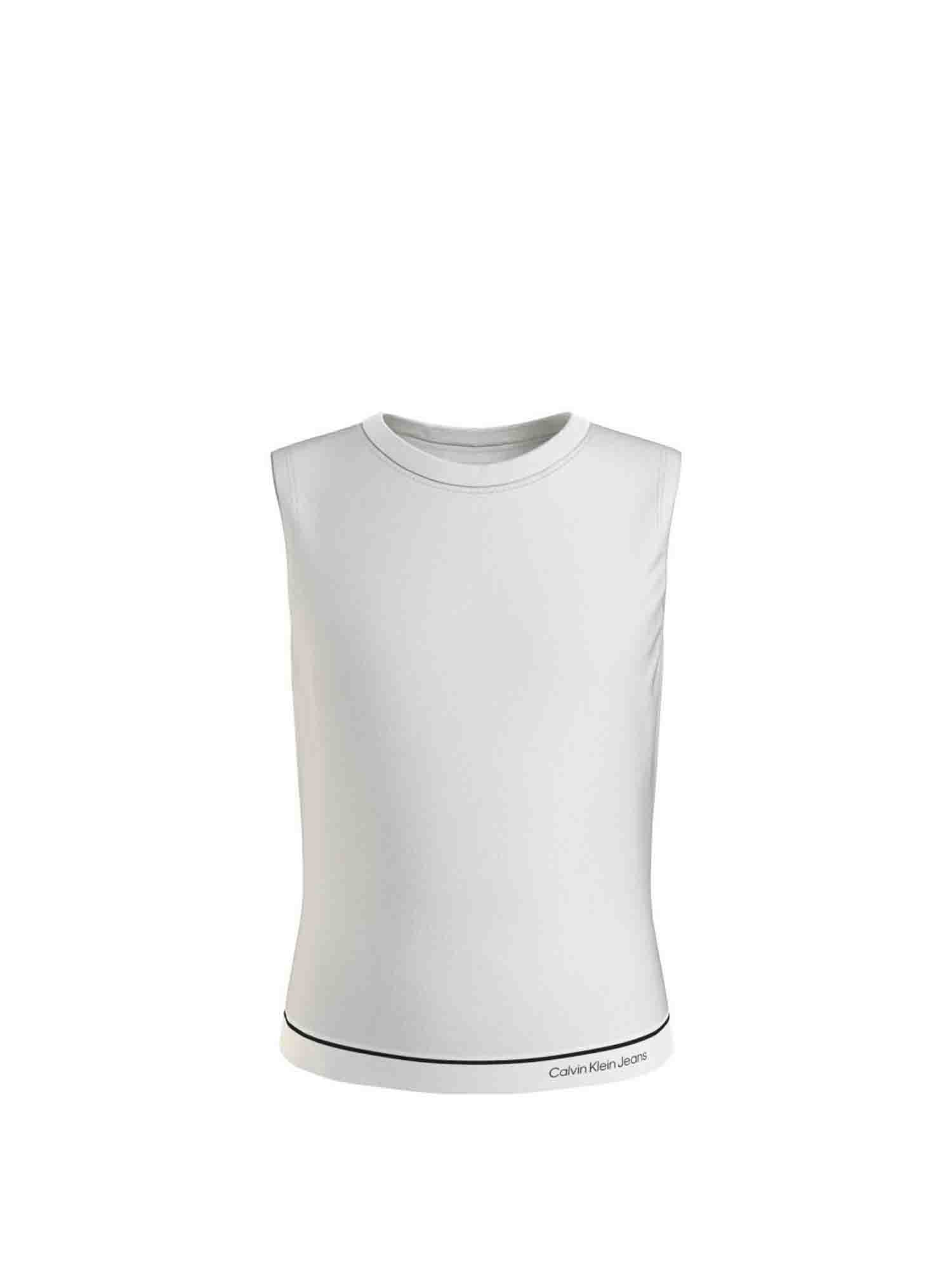 CALVIN KLEIN TOP DA RAGAZZA BIANCO