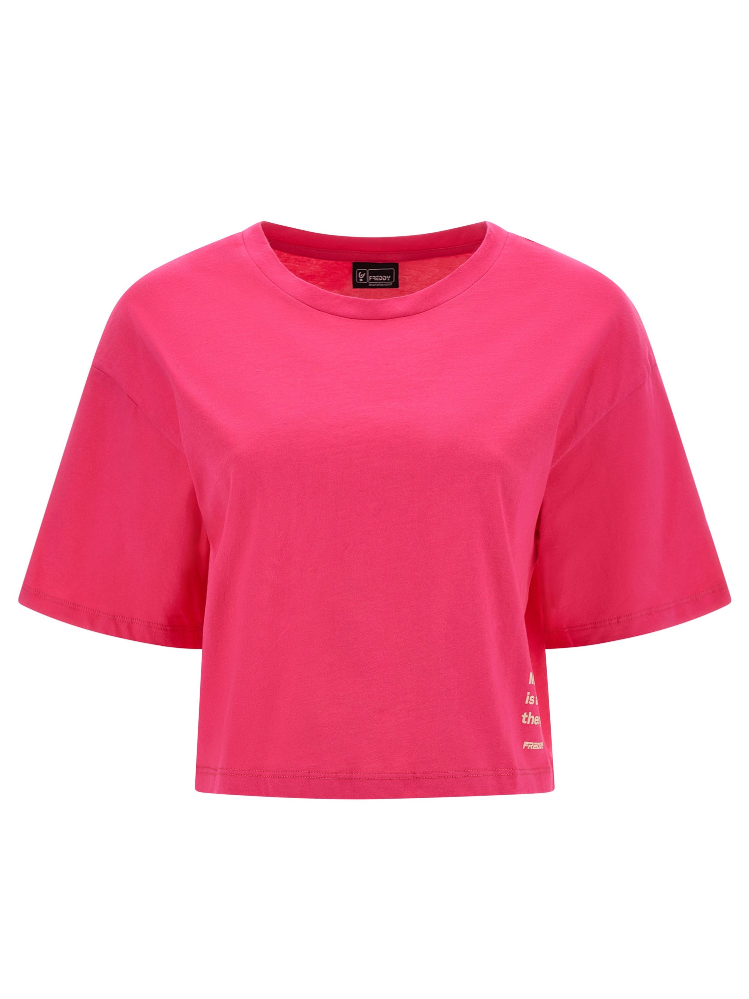 FREDDY T-SHIRT MANICHE CORTE CROPPED FUXIA