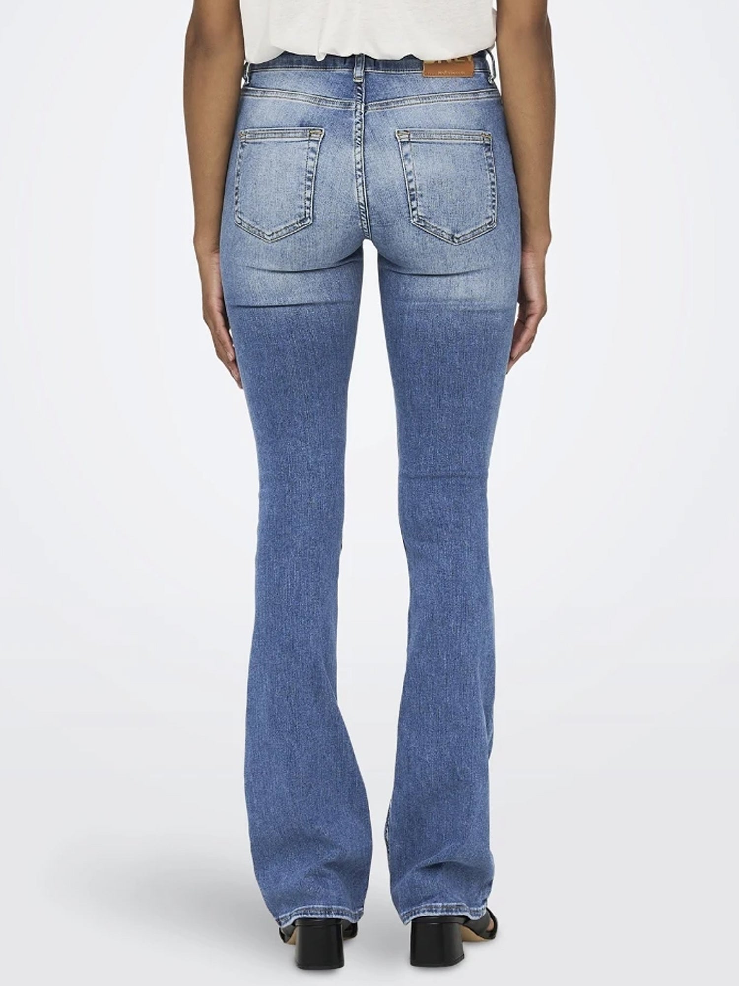 ONLY JEANS BLUSH MID FLARED IN DENIM BLU CHIARO