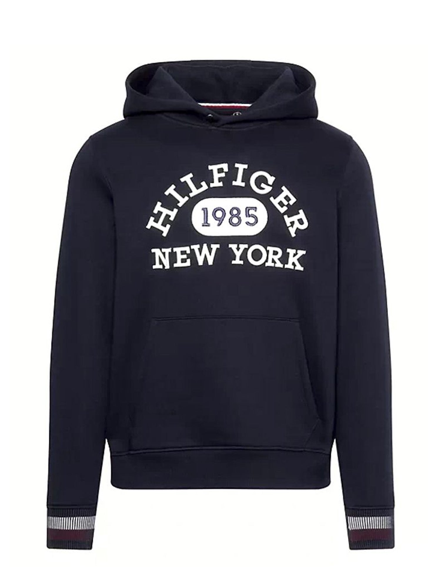 TOMMY HILFIGER FELPA CON CAPPUCCIO MONOTYPE BLU