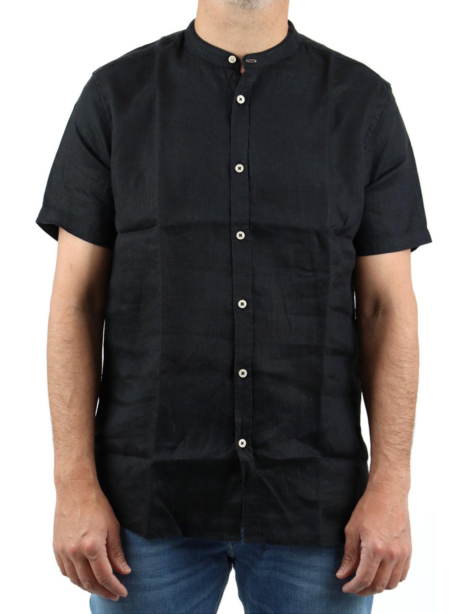 MARKUP CAMICIA COREANA MANICHE CORTE NERO