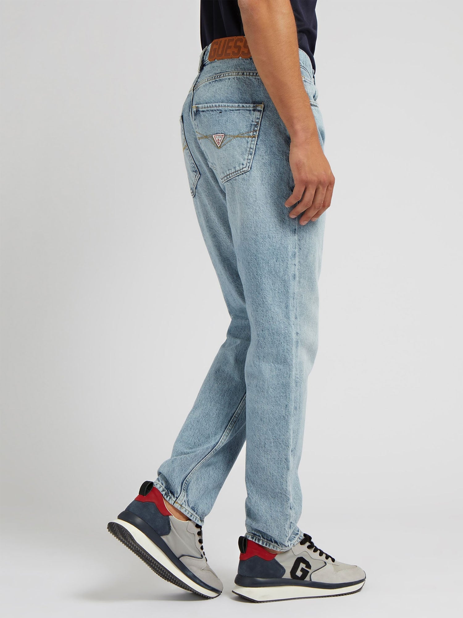 GUESS JEANS JEANS JAMES TAPERED IN DENIM BLU CHIARO