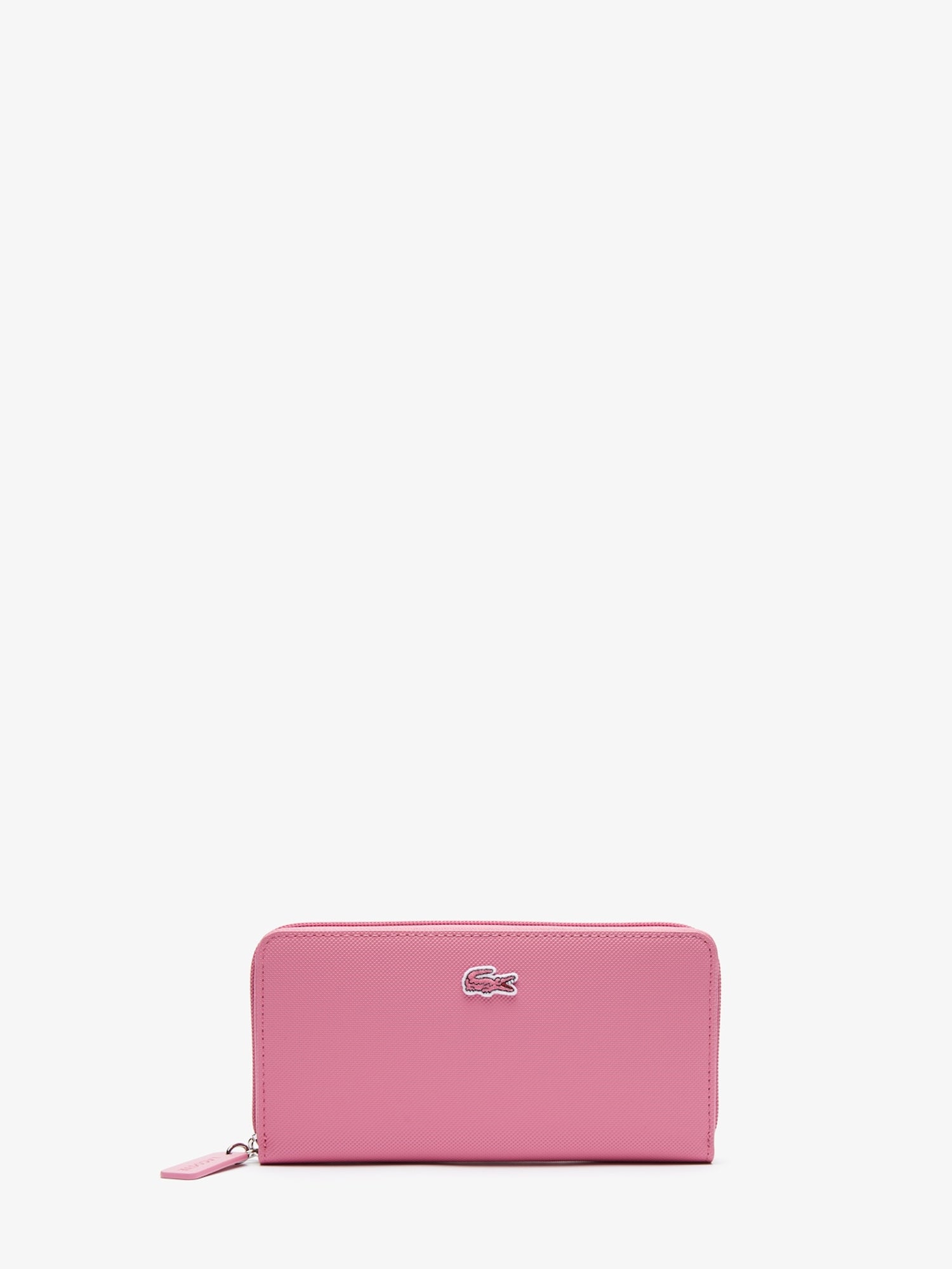 LACOSTE PORTAFOGLI CON ZIP ROSA