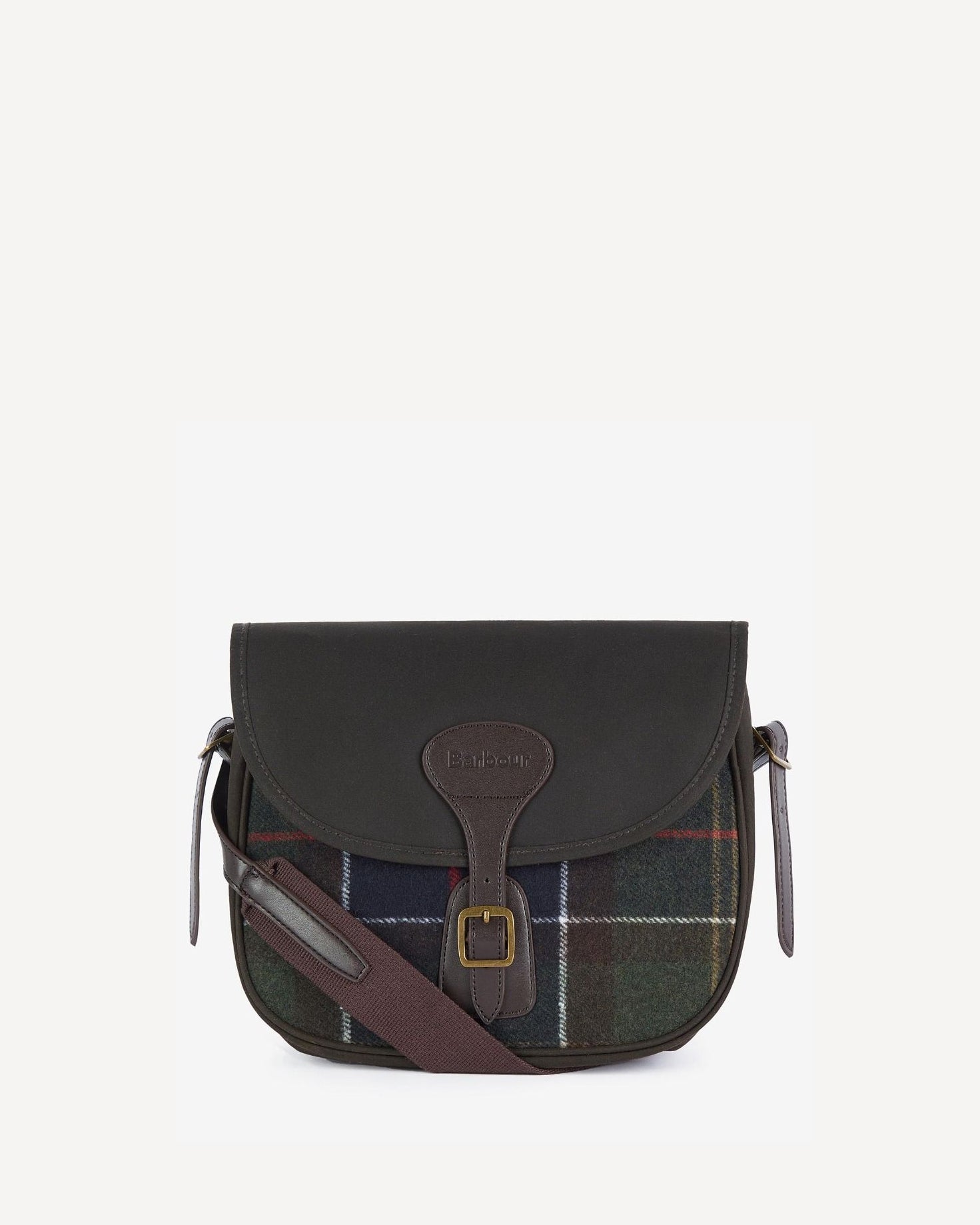 BARBOUR WHITLEY BORSA A TRACOLLA TARTAN VERDE