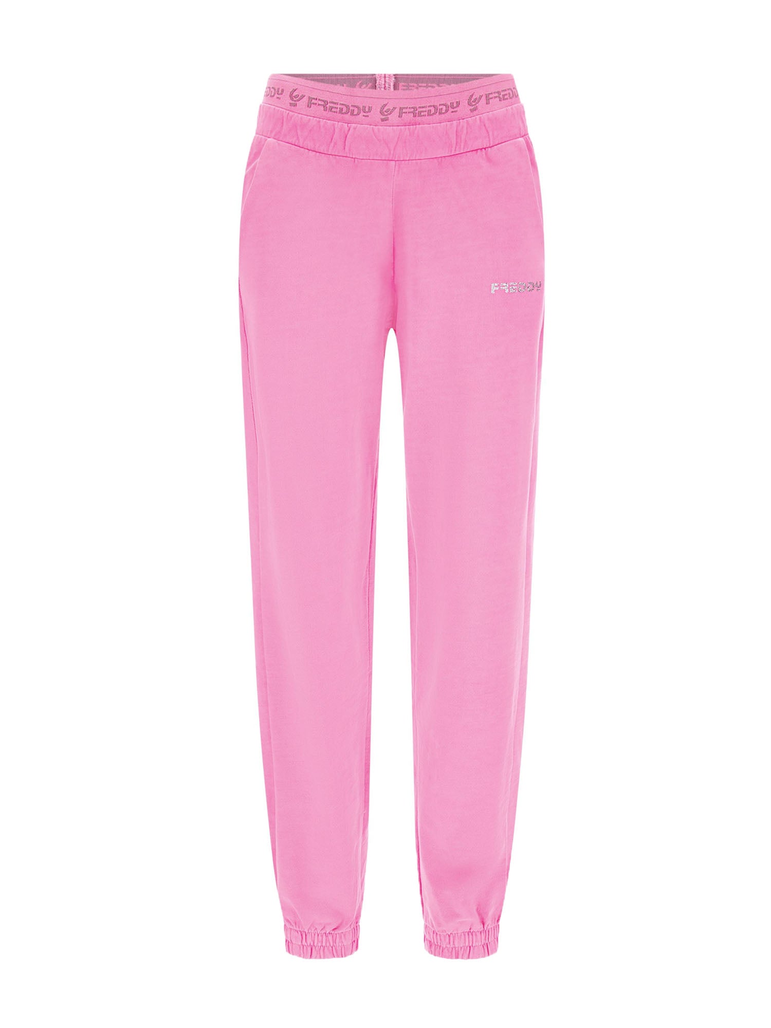 FREDDY PANTALONI SPORTIVI CON ELASTICO LOGATO ROSA FLUO