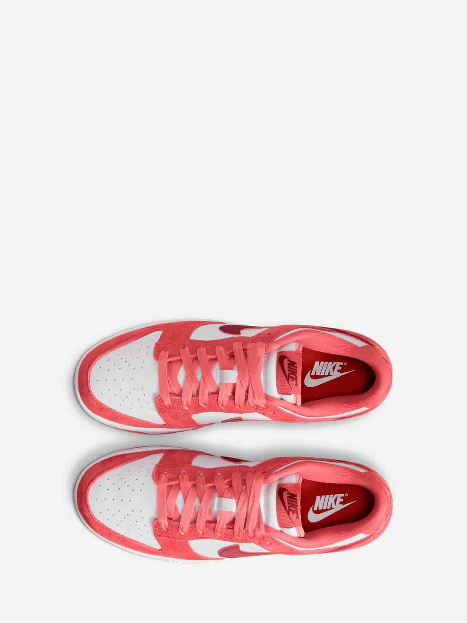 NIKE W DUNK LOW SNEAKERS BIANCO-ROSSO