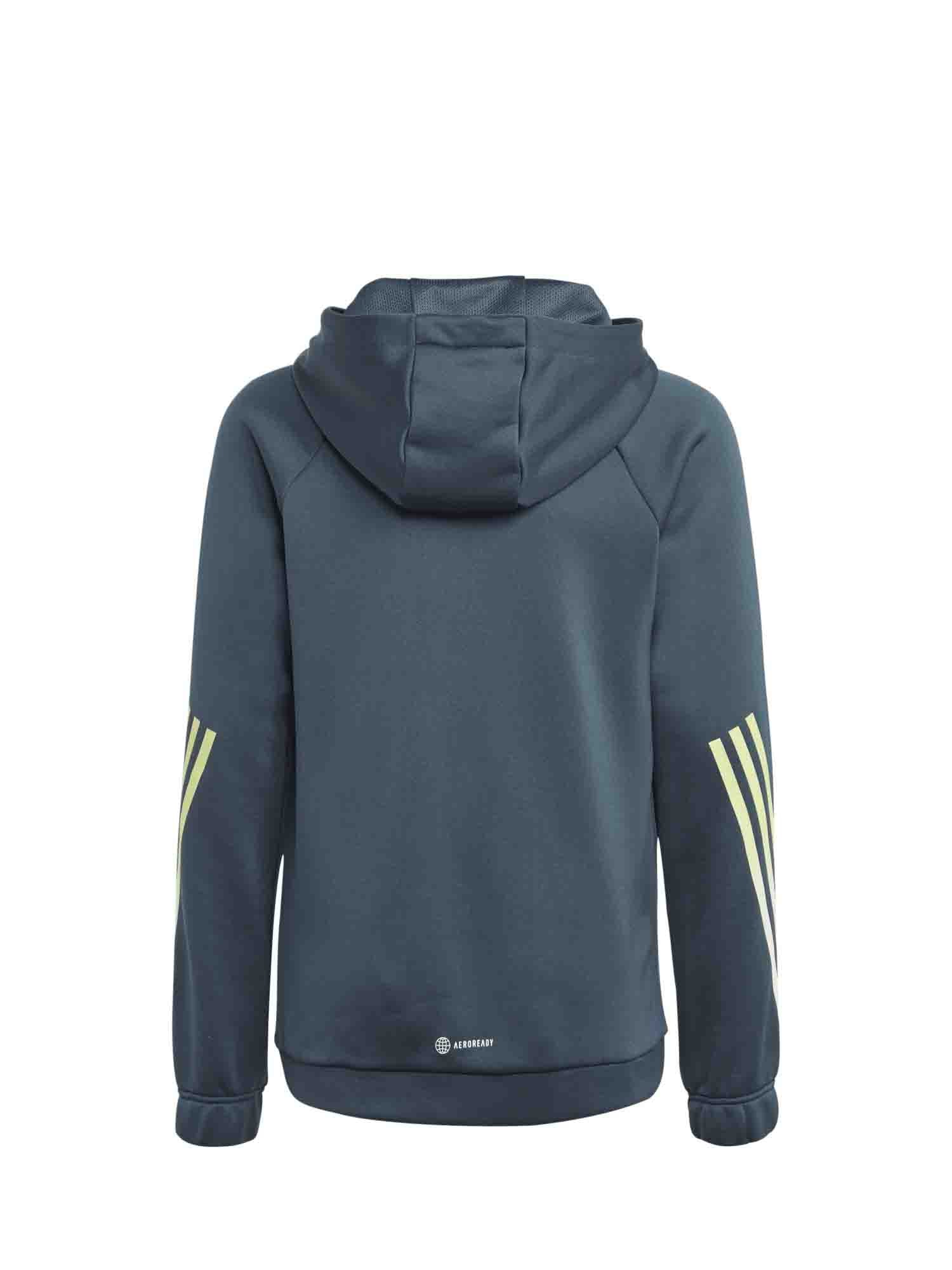 ADIDAS FELPA JUNIOR CON CAPPUCCIO VERDE