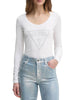 guess-t-shirt-maniche-lunghe-shiny-triangle-bianco