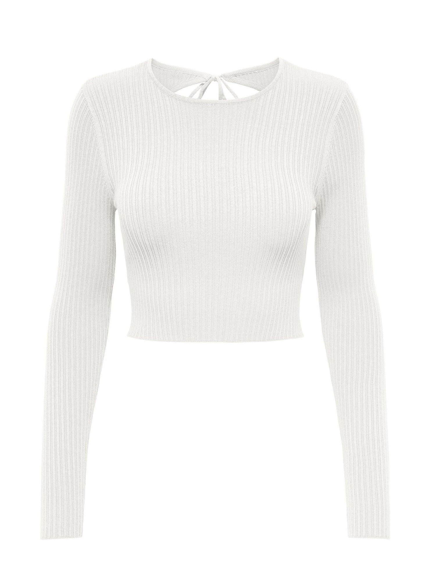 ONLY MAGLIA MEDDI CROP BIANCO