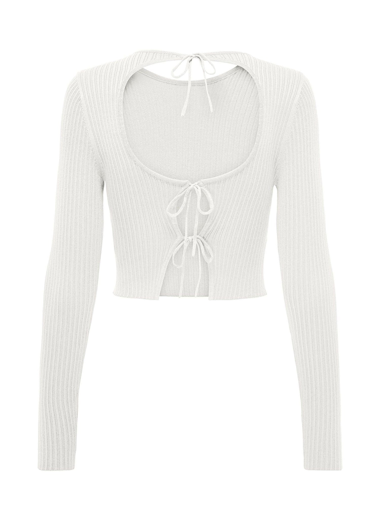 ONLY MAGLIA MEDDI CROP BIANCO