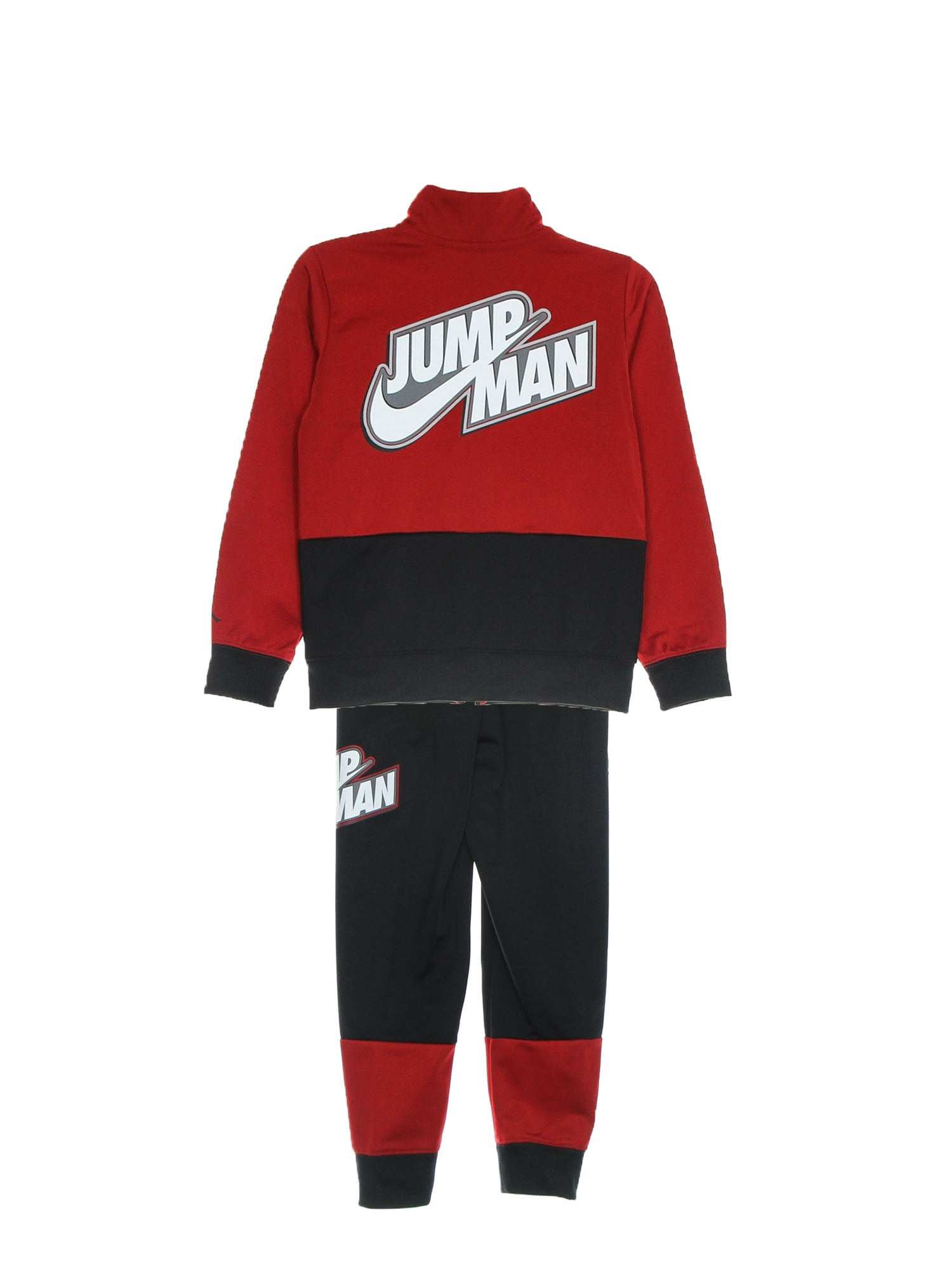 JORDAN TUTA SPORTIVA JUMPMAN FULL-ZIP JR ROSSO - NERO