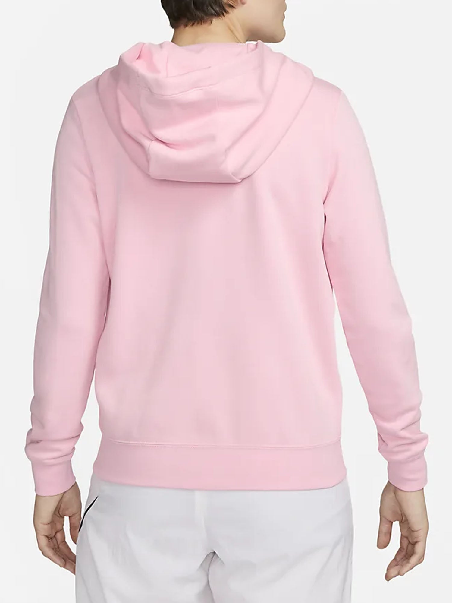 NIKE FELPA CON CAPPUCCIO E ZIP CLUB FLEECE ROSA