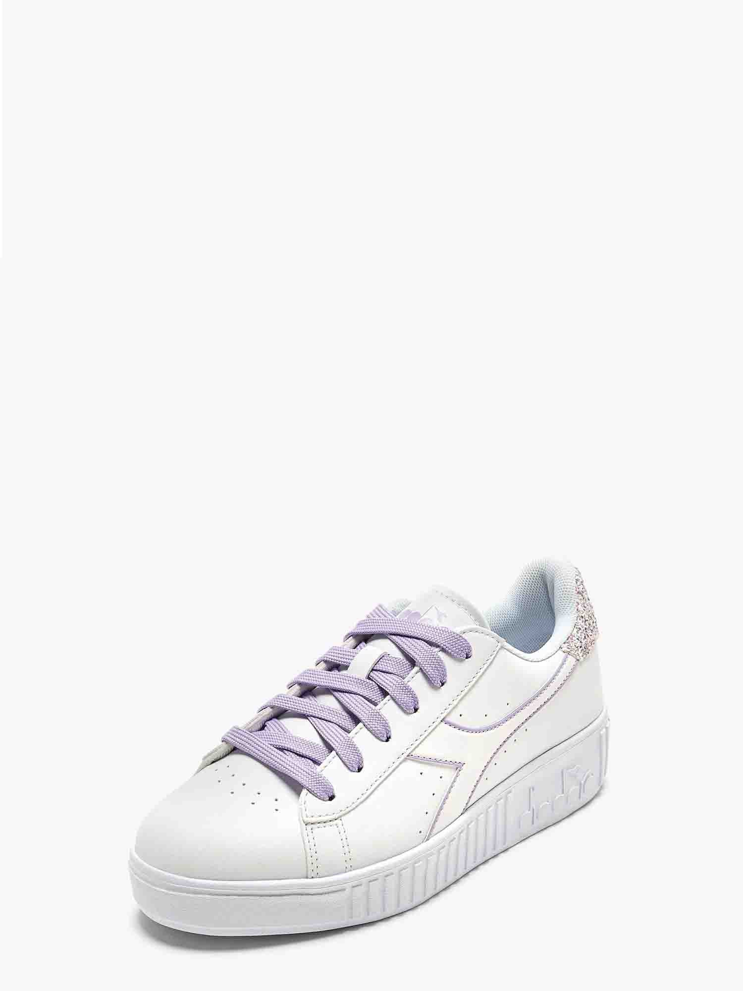 DIADORA GAME STEP P SPARKLY GS SNEAKERS BIANCO-VIOLA