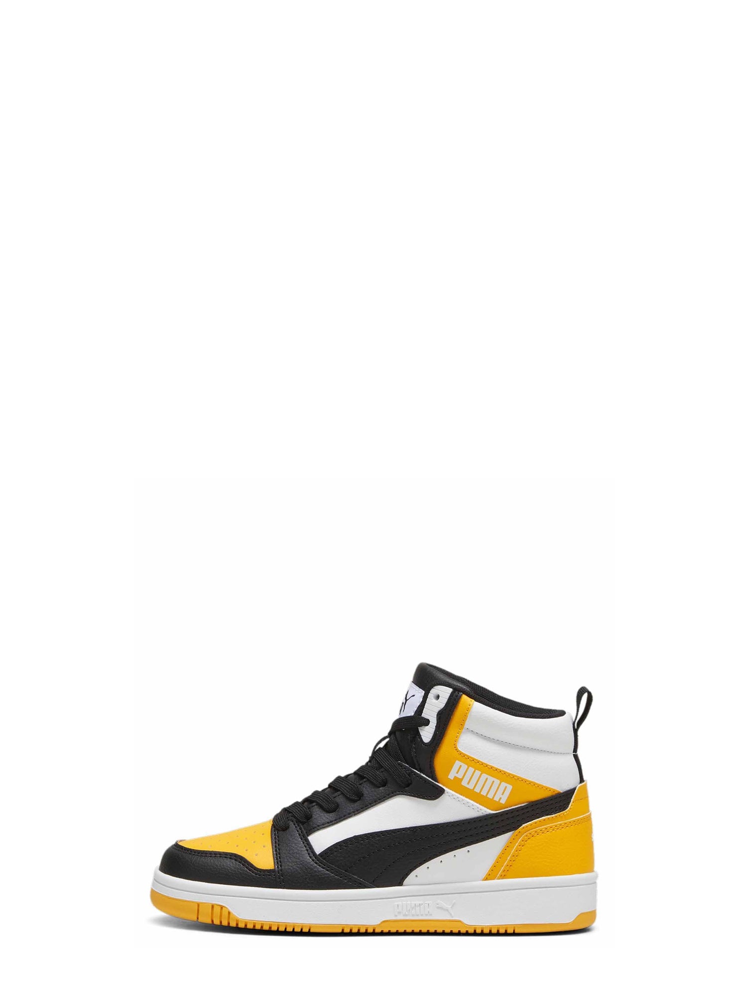 PUMA SNEAKERS ALTE REBOUND V6 MID BIANCO-GIALLO