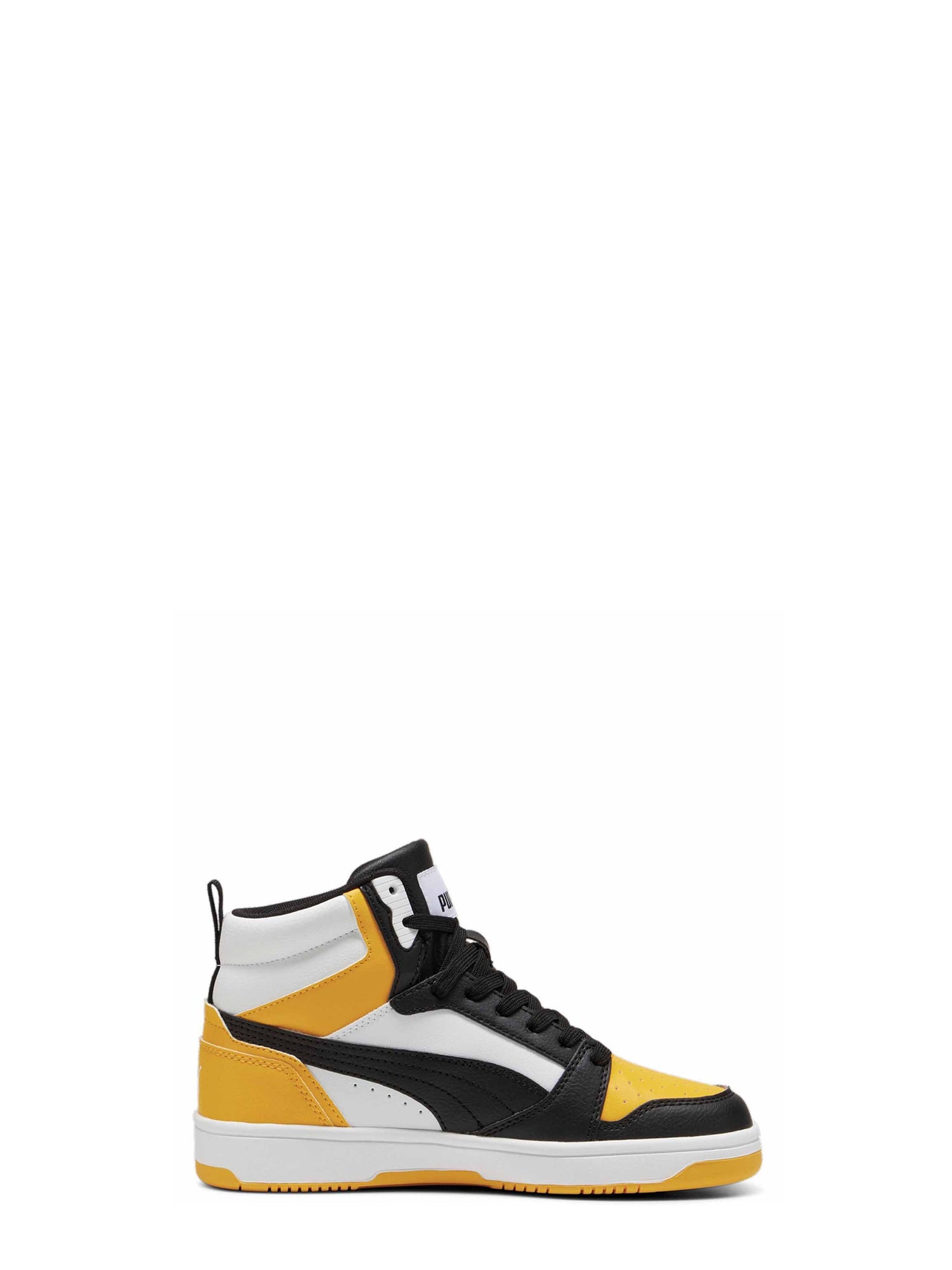 PUMA SNEAKERS ALTE REBOUND V6 MID BIANCO-GIALLO