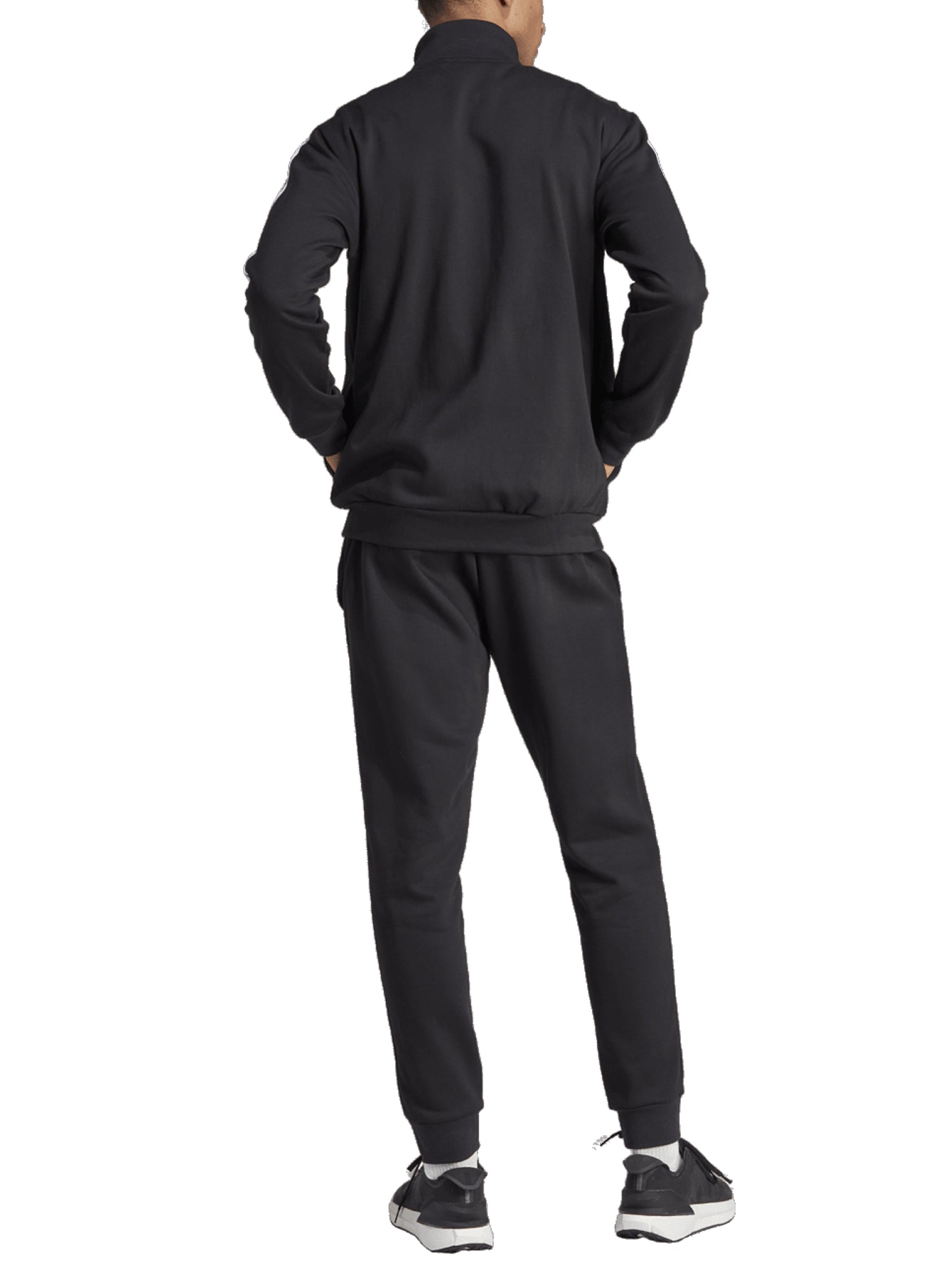 ADIDAS TUTA BASIC 3-STRIPES FLEECE NERO