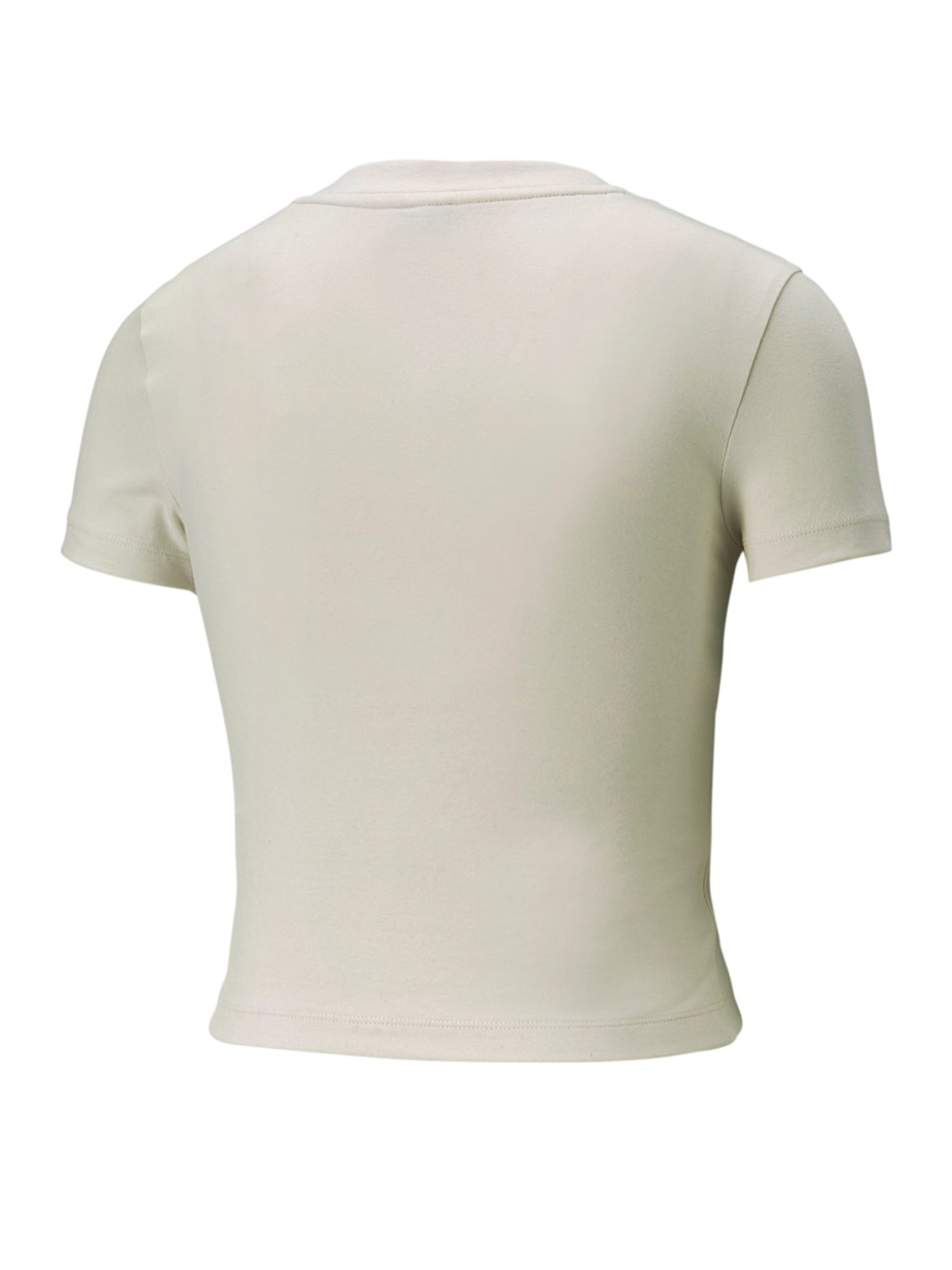 PUMA T-SHIRT MANICA CORTA CLASSICS CROPPED SLIM BEIGE