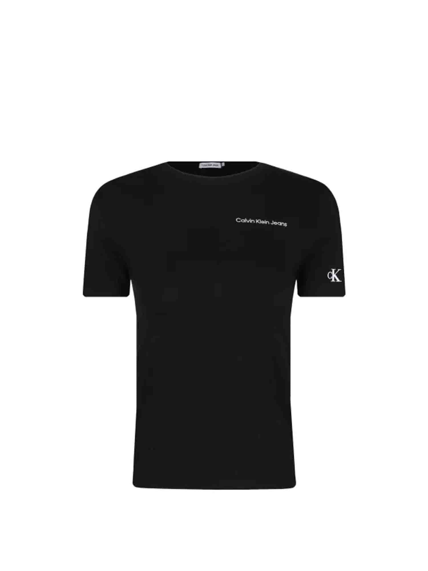 CALVIN KLEIN T-SHIRT CON LOGO DA RAGAZZO NERO