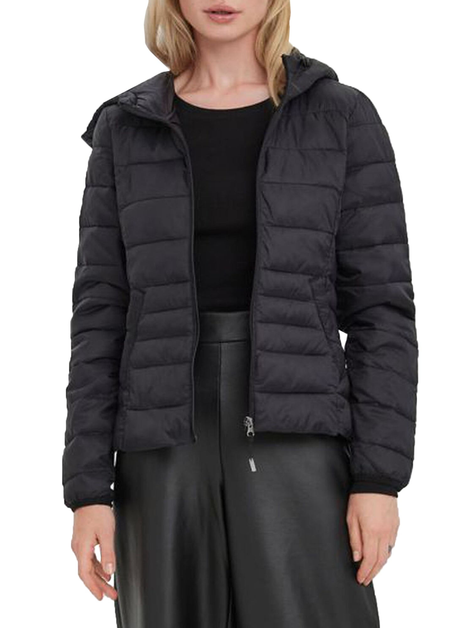 VERO MODA PIUMINO CON CAPPUCCIO MIKKOLA NERO