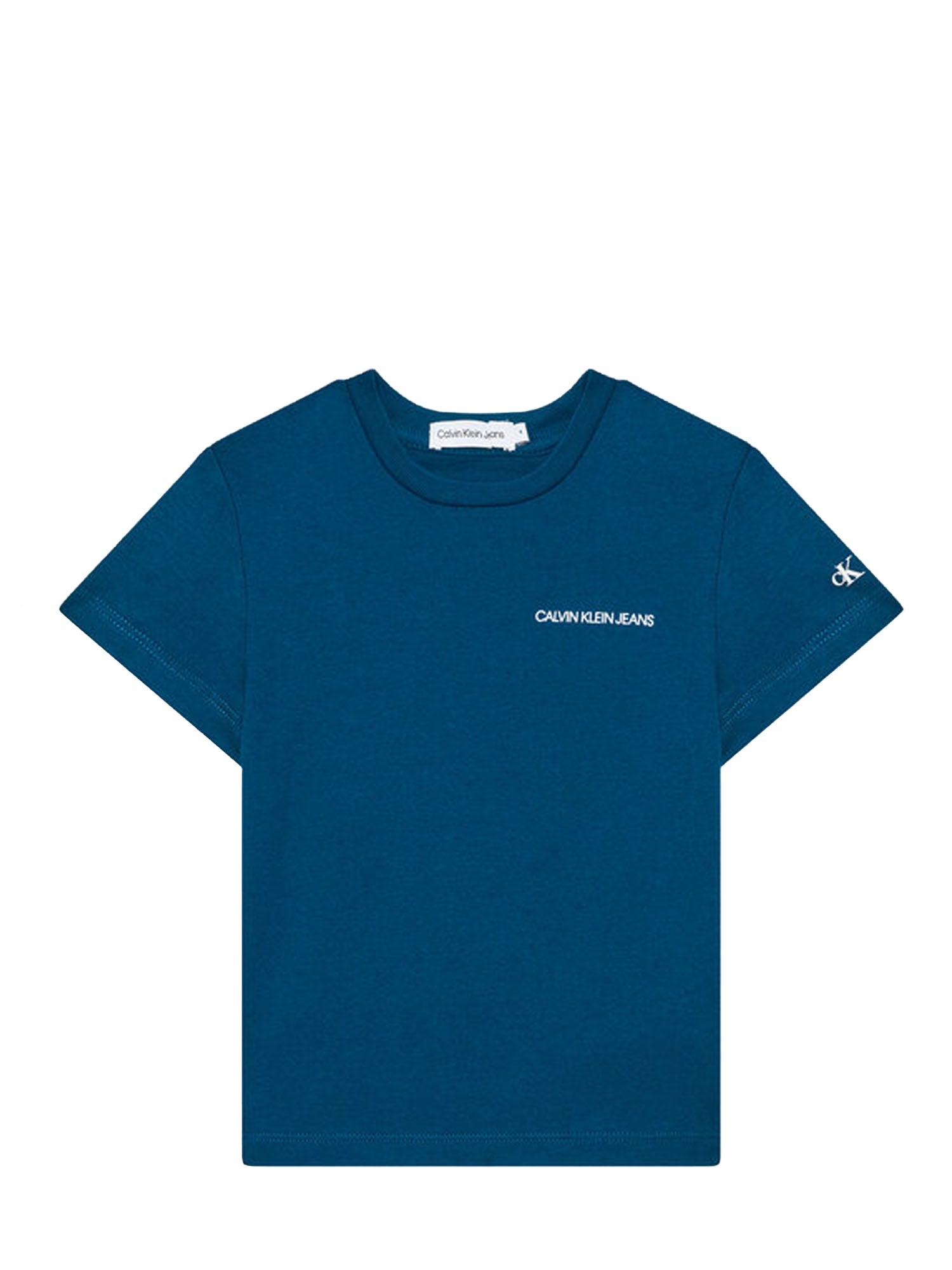 CALVIN KLEIN T-SHIRT CON LOGO DA RAGAZZO BLU