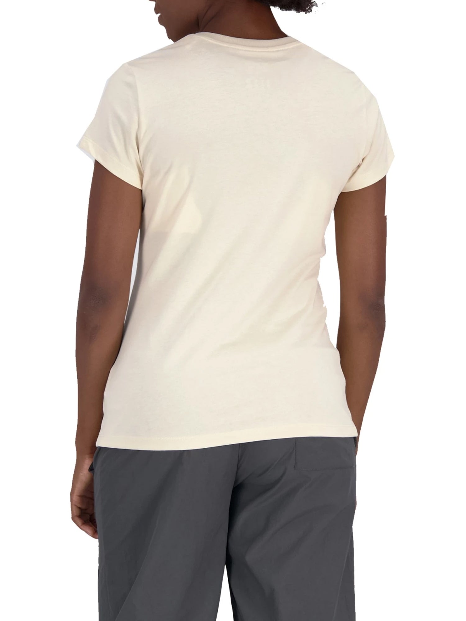 NEW BALANCE T-SHIRT MANICHE CORTE ESSENTIALS CREMA