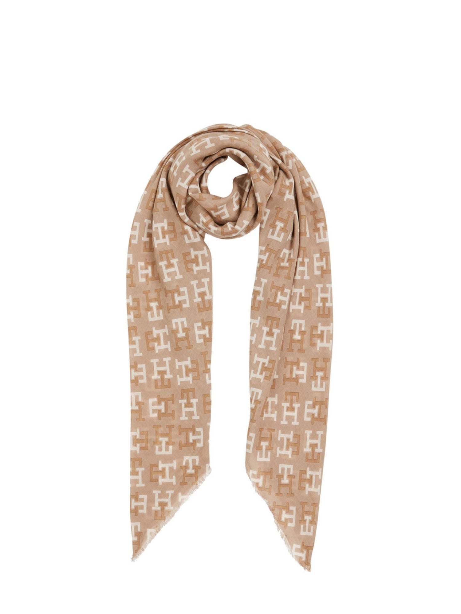 TOMMY HILFIGER FOULARD LOGATO BEIGE