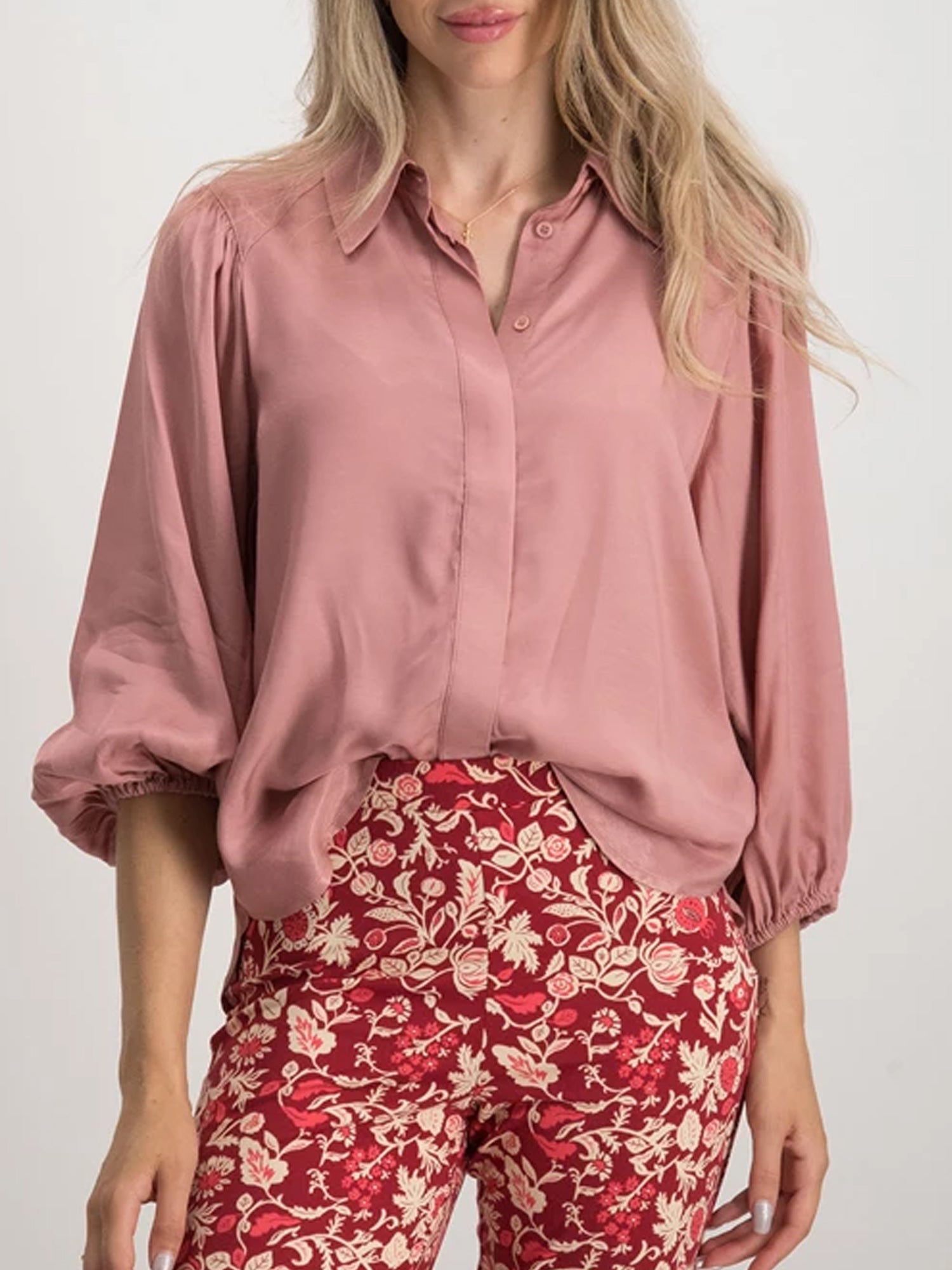 ICHI BLUSA IHCOLORADA ROSA